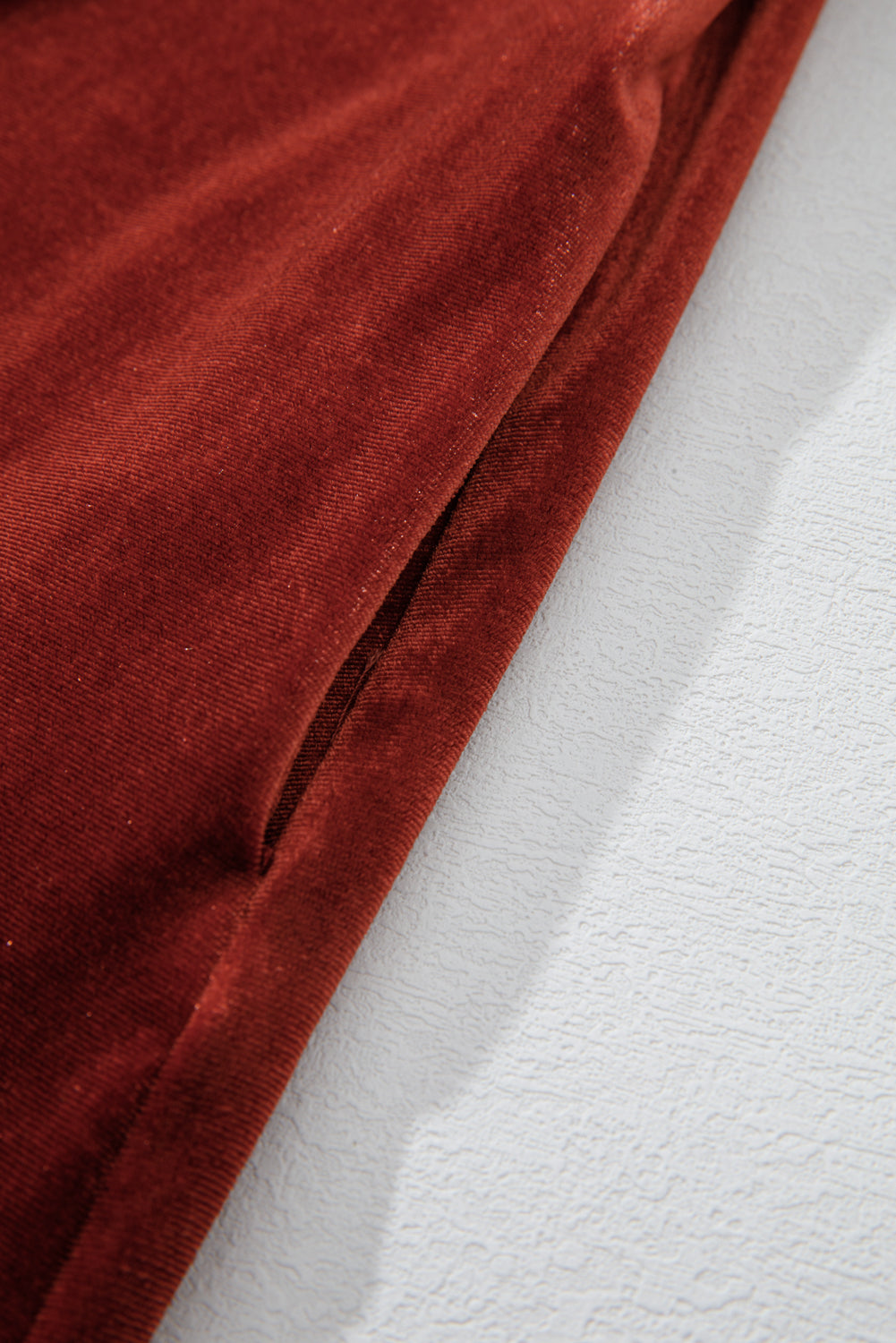Cinnamon Velvet Smocked Neckline Puff Sleeve Shift Mini Dress eAura