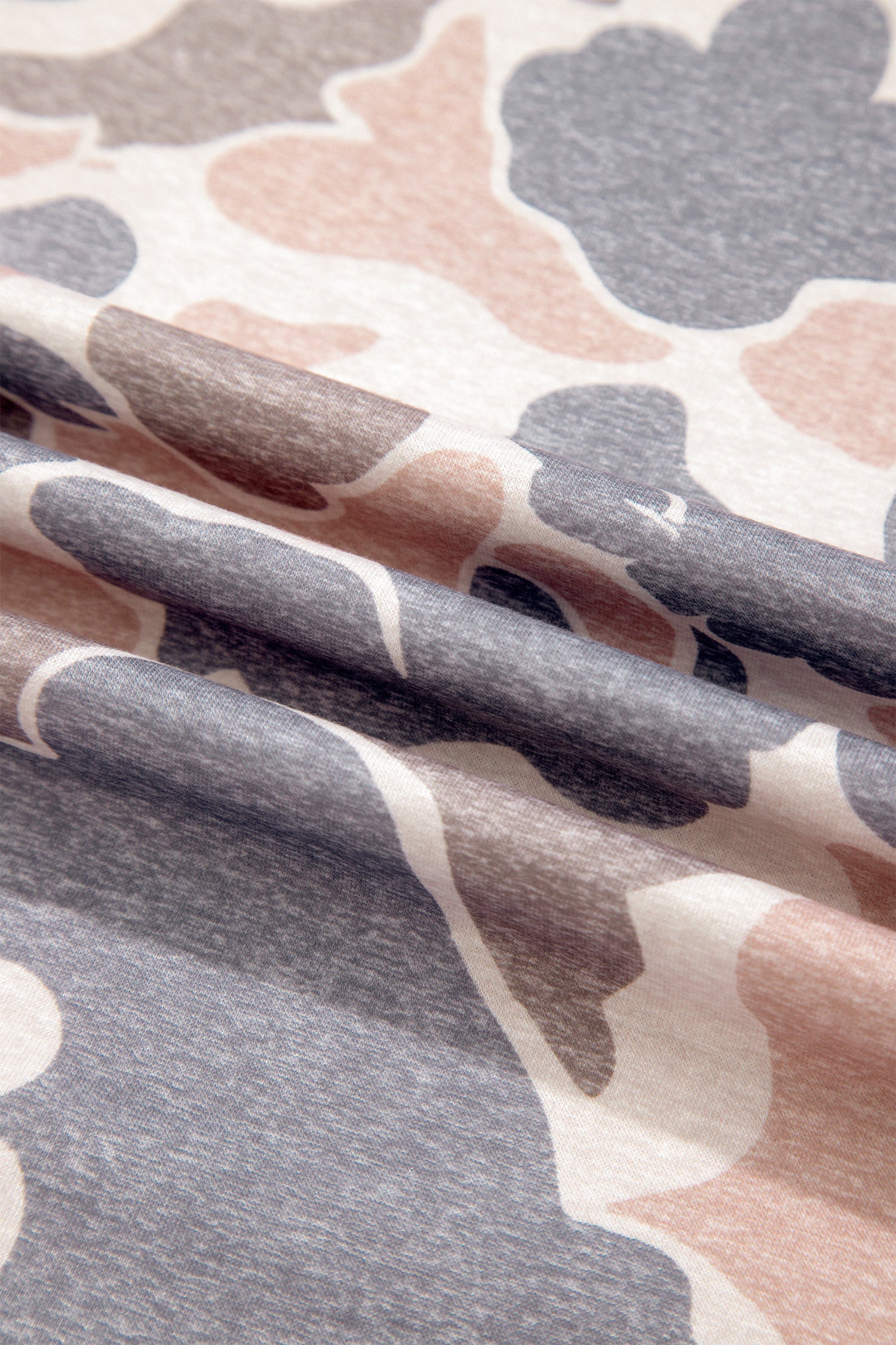 Camouflage Print Long Sleeve Top Loose 2pcs Pants Set – Multicolour