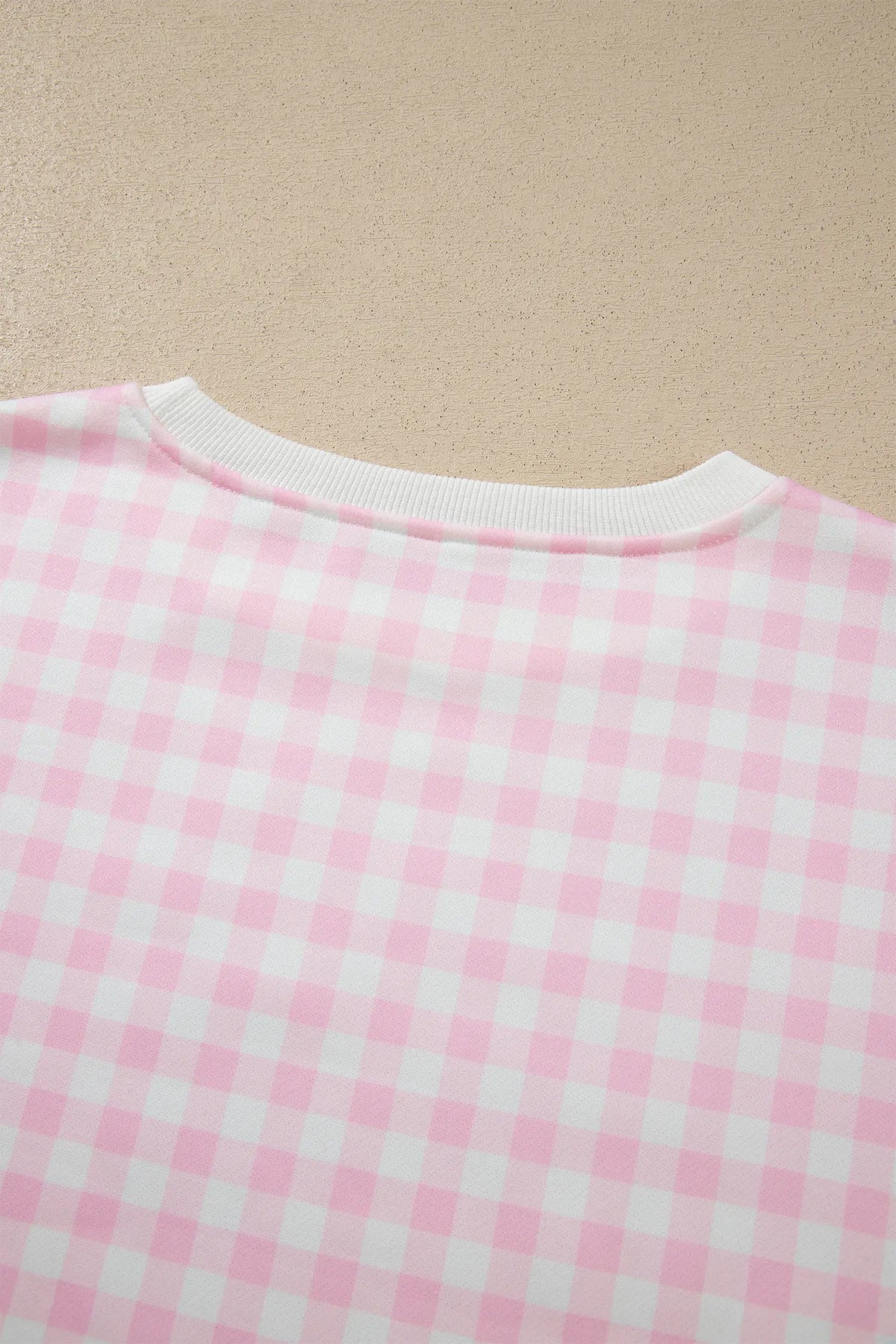 Plaid Long Sleeve Two Piece Pant Set – Pink