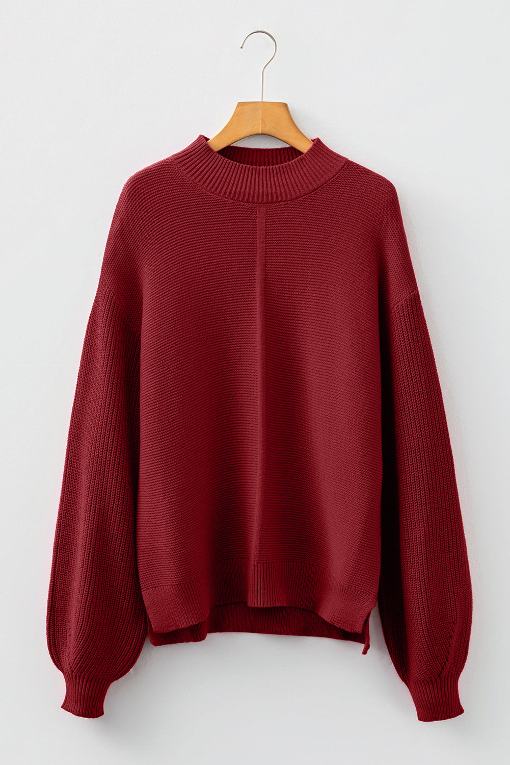 Front Seam Drop Shoulder Loose Sweater - eAura