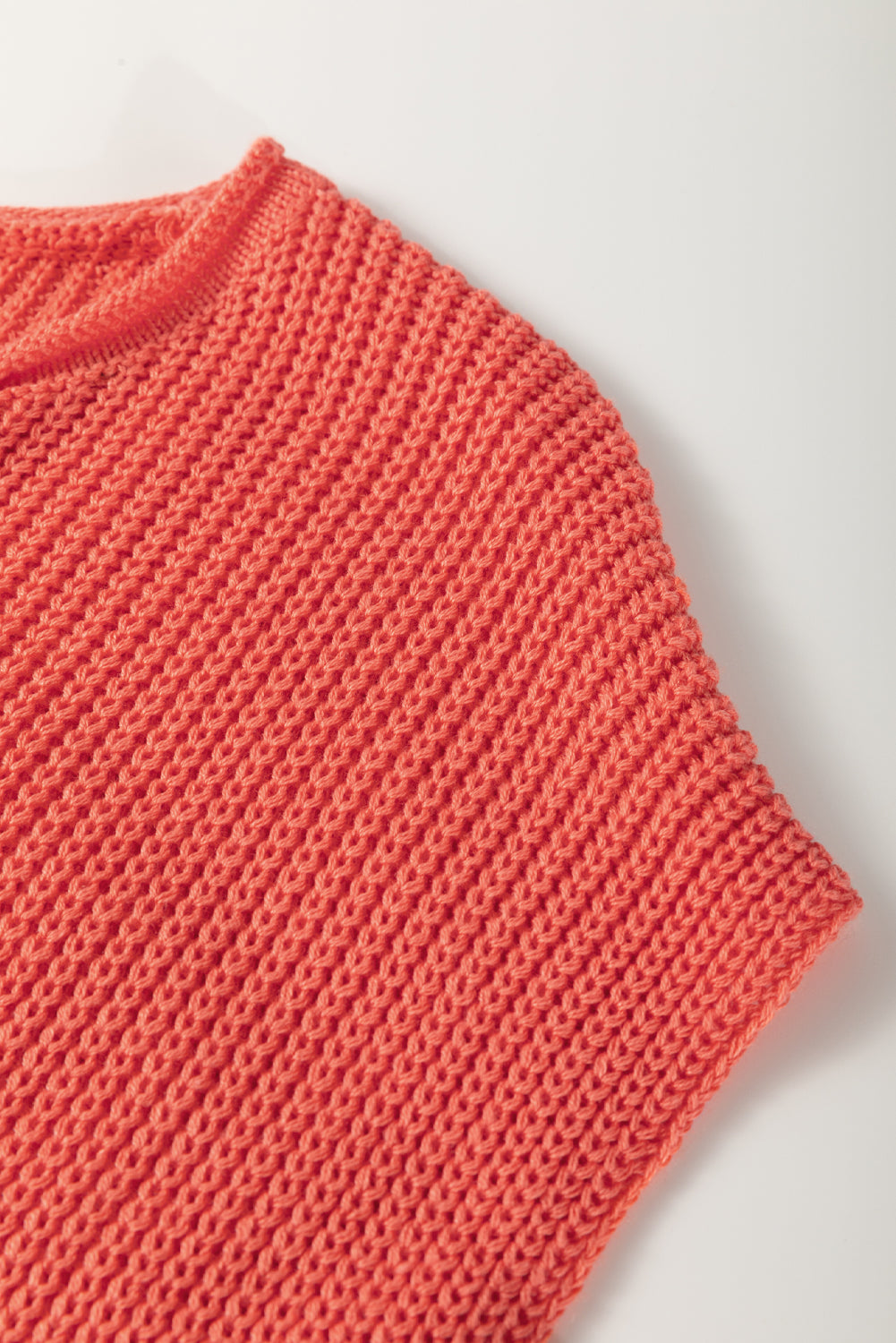 Flamingo Solid Textured Knitted Notch V Neck Sweater eAura