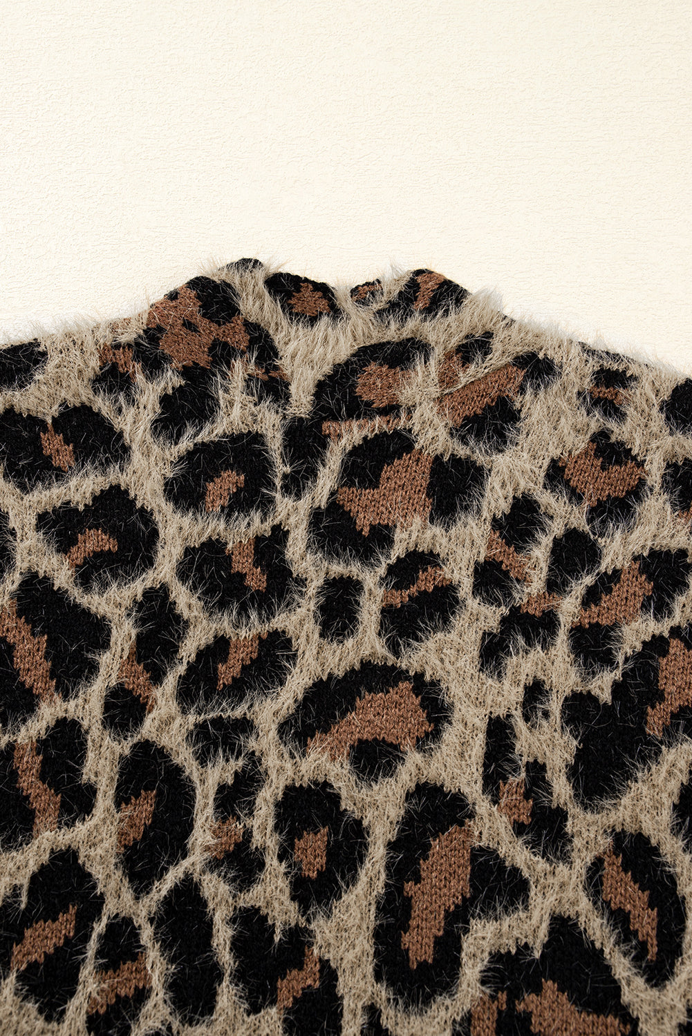 Brown Leopard Open Casual Cardigan eAura