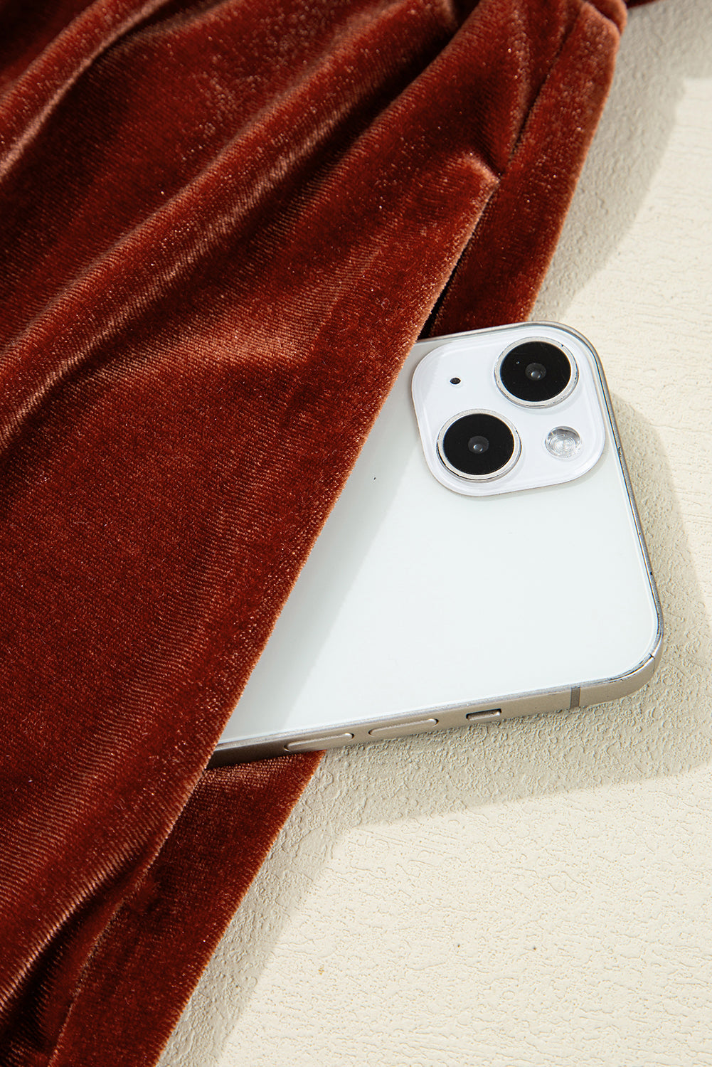 V-Neck Puff Sleeve Short Velvet Dress - eAura