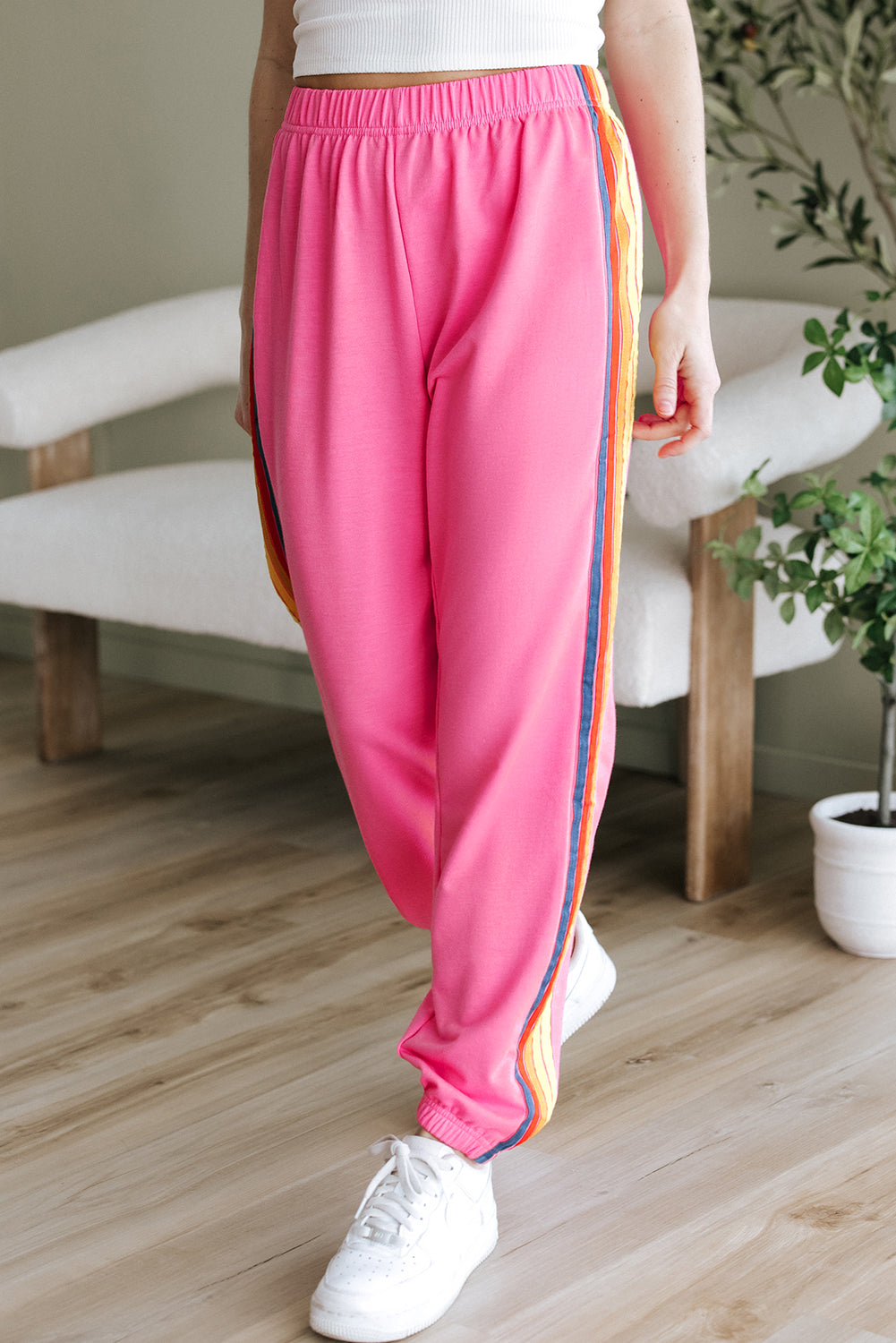 Pink Counting Rainbows High Waist SweatTrousers eAura