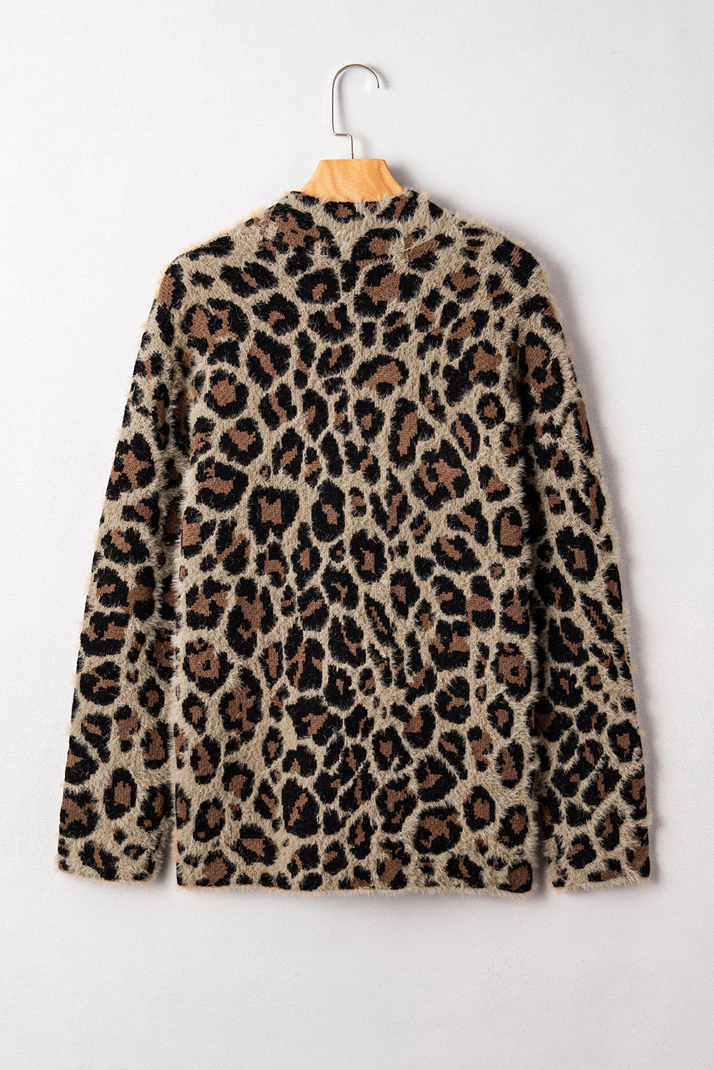 Brown Leopard Open Casual Cardigan eAura