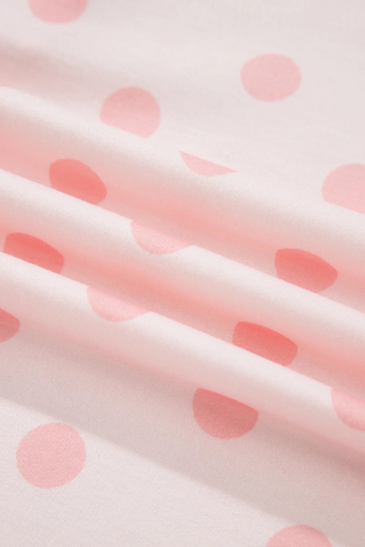 Polka Dot Drop Shoulder Polo Loose Pullover Patch Pocket Casual Shorts Set – Pink
