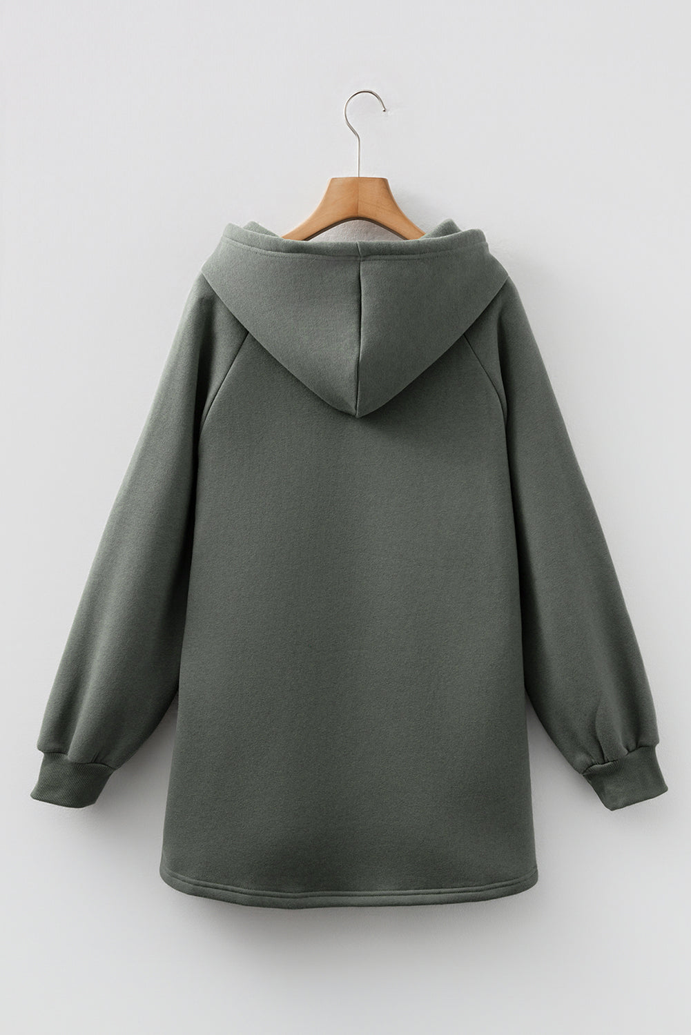 Fleece Lined Adjustable Longline Hoodie eAura
