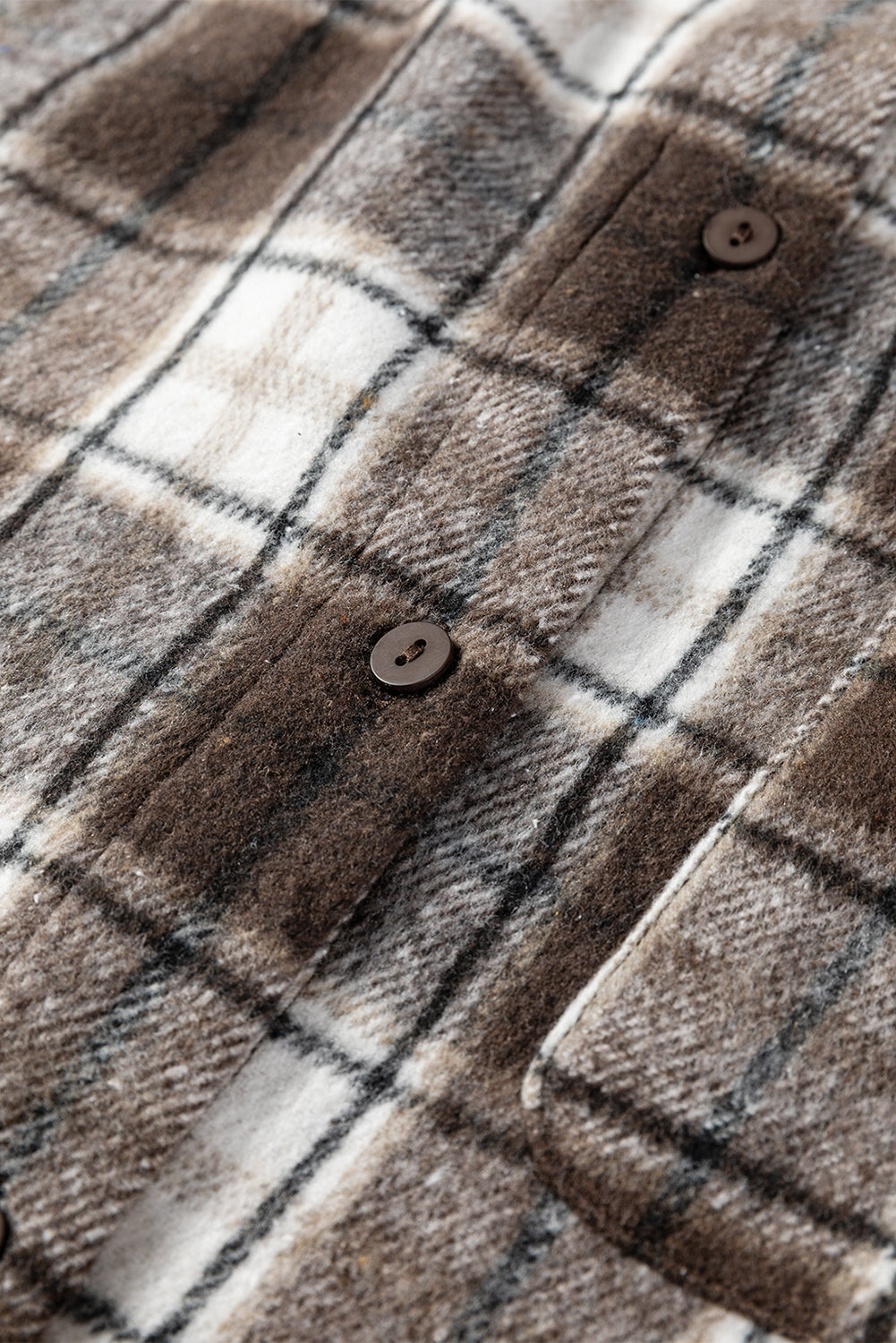 Flannel Plaid Single Chest Pocket Boyfriend Shacket - eAura