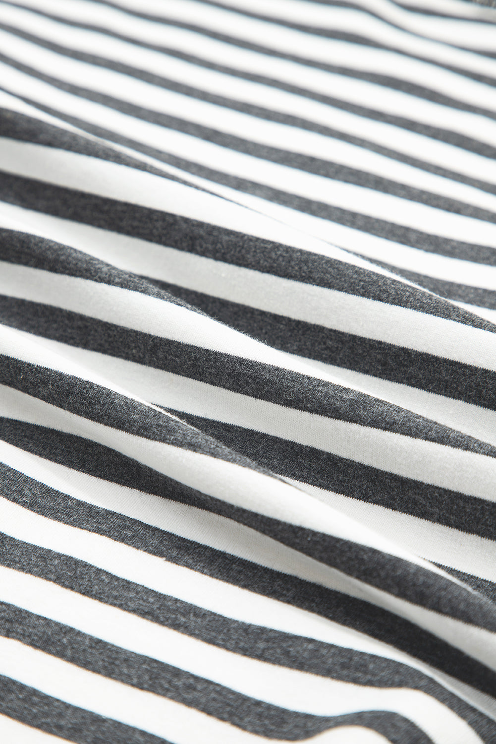 Stripe Starry Patch Drop Shoulder Raw Edge Casual Top - eAura