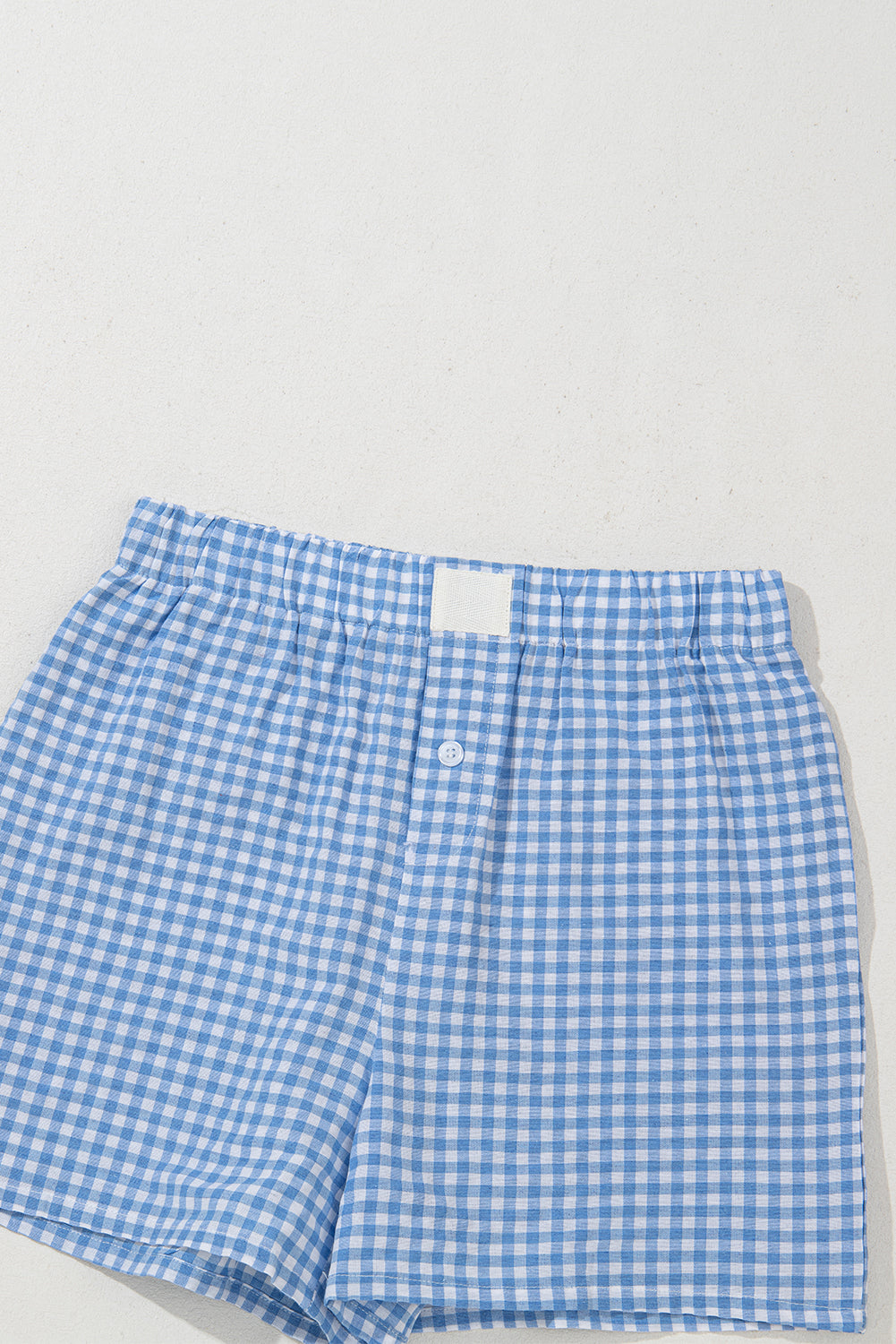 Gingham Printed High Waist Shorts eAura