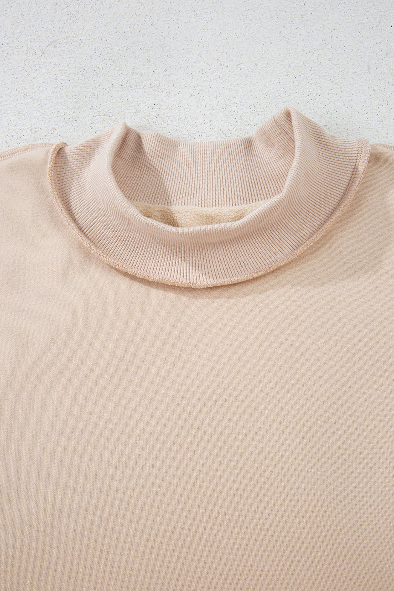 Carrot Oversize Drop Shoulder Reversible Mock Neck Sweatshirt – Orange