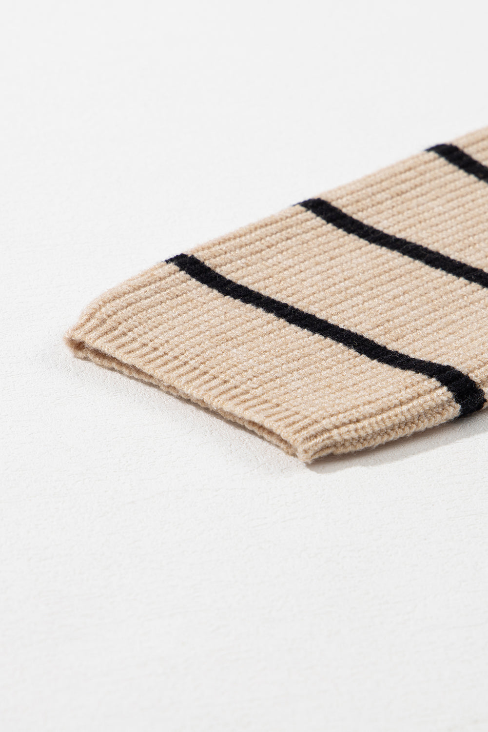 Black Stripe Shawl Neckline Open Cardigan with Pockets eAura
