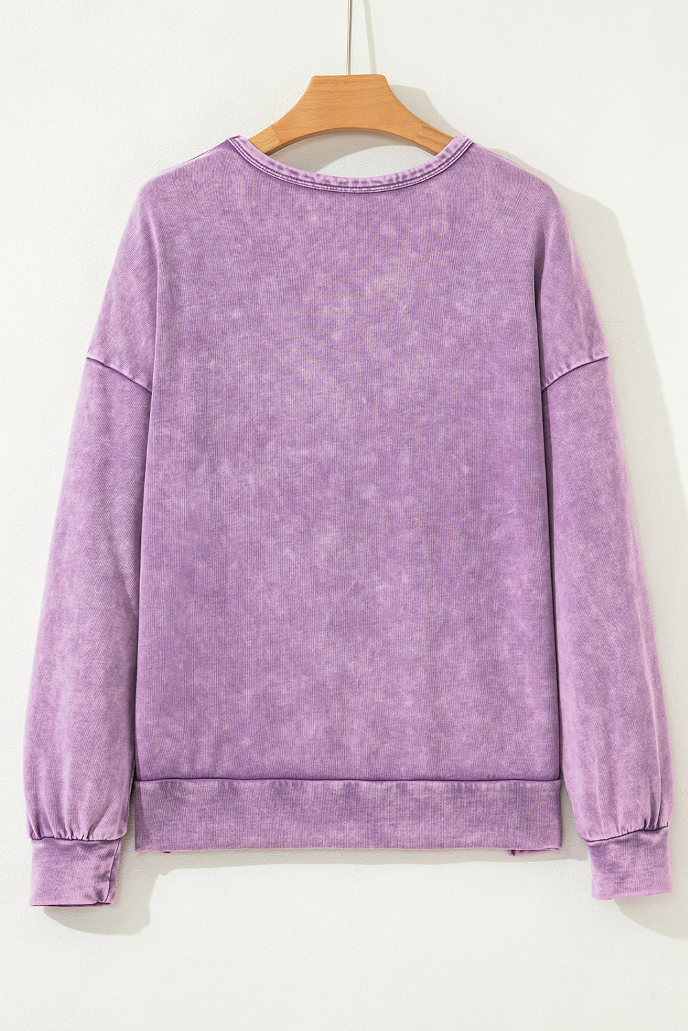 Mineral Wash Big Bow Patchwork Pullover Sweatshirt eAura