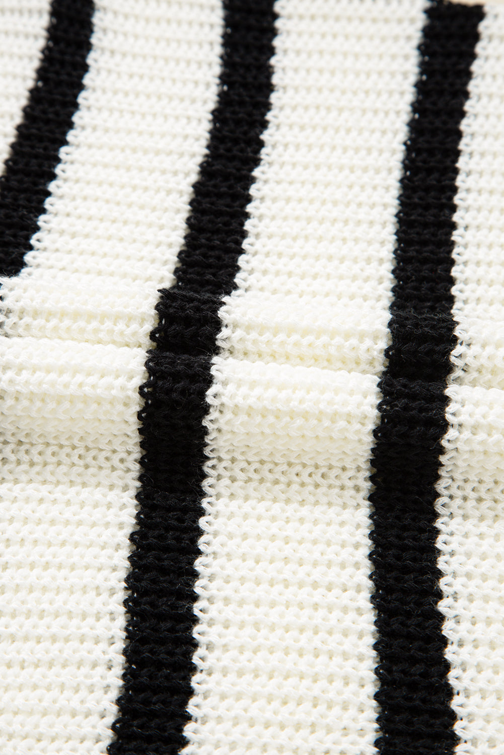 Black Stripe Knit Drawstring Detail Sleeveless Dress eAura