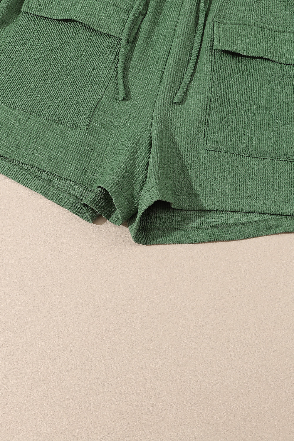 Green Flap Pocket Casual Drawstring Shorts Dear-Lover Dropshipping