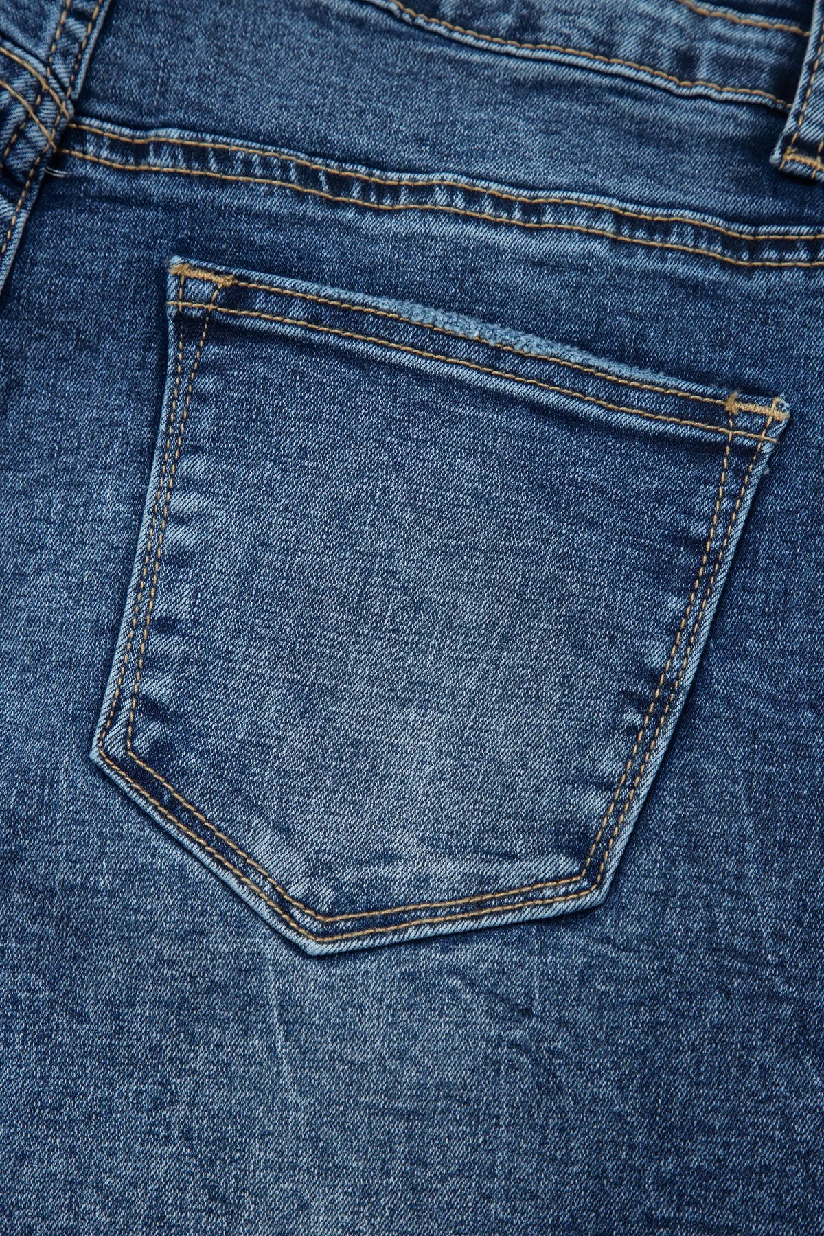 Acid Wash Pocket Detail Flare Jeans – Sail Blue