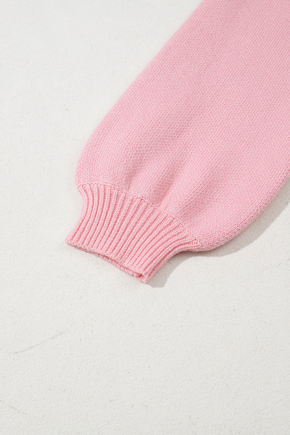 Pink Bow Graphic Drop Shoulder Round Neck Sweater eAura