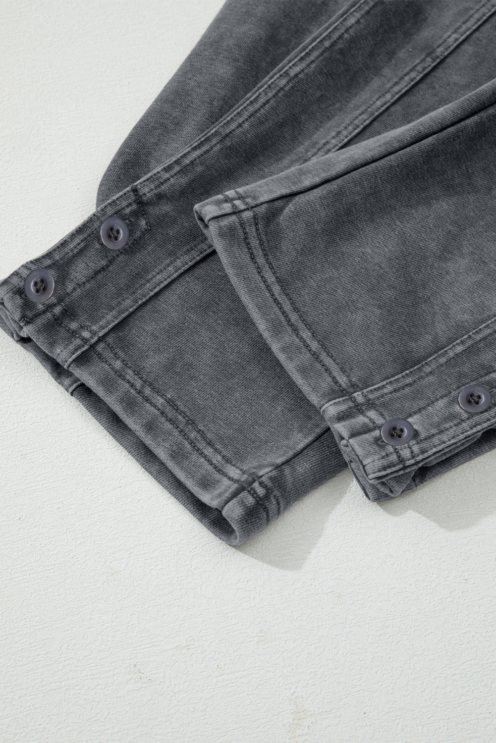 Mineral Wash Jogger Style High Waist Casual Pants - eAura