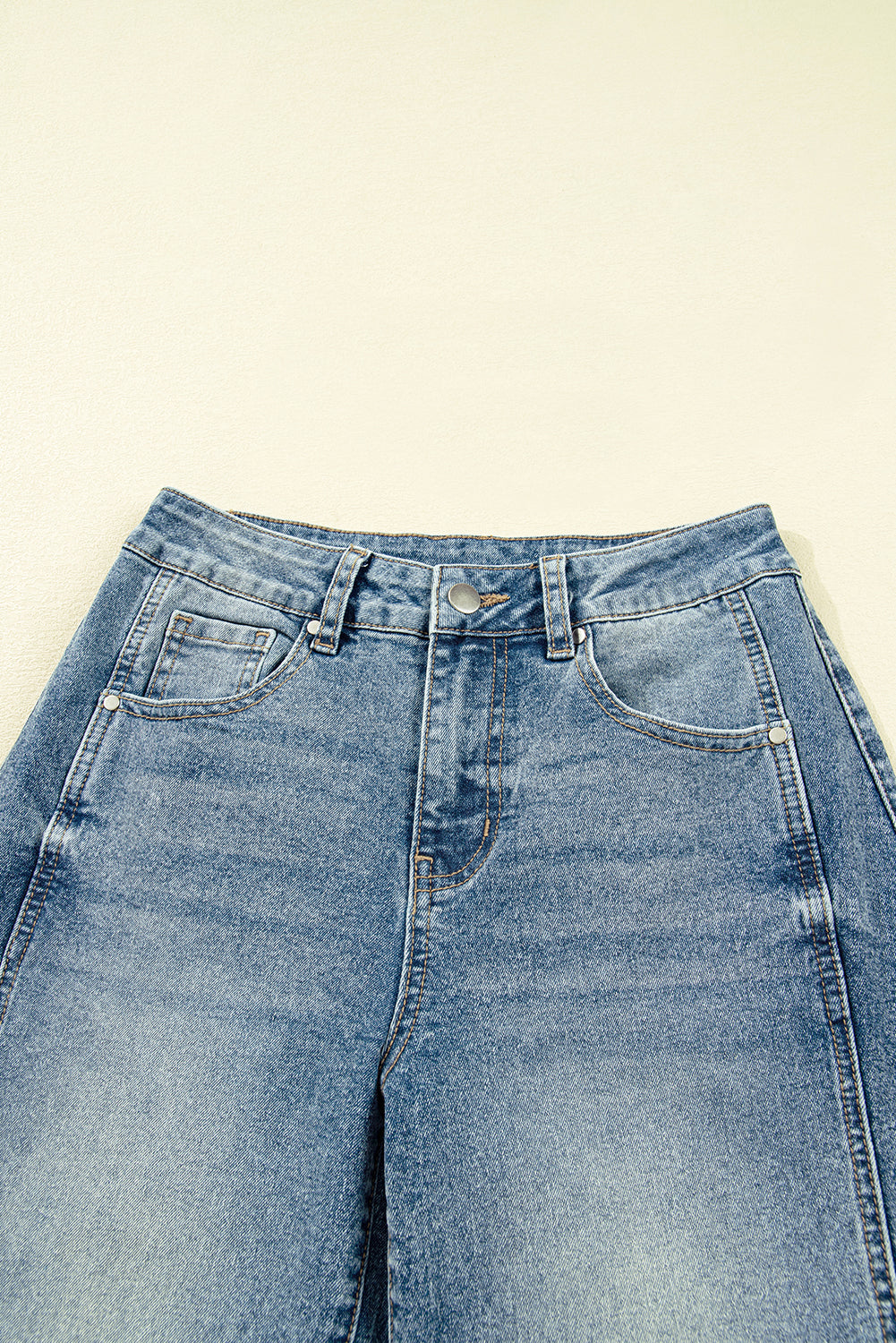 Washed Seam Detail Shift Jeans - eAura