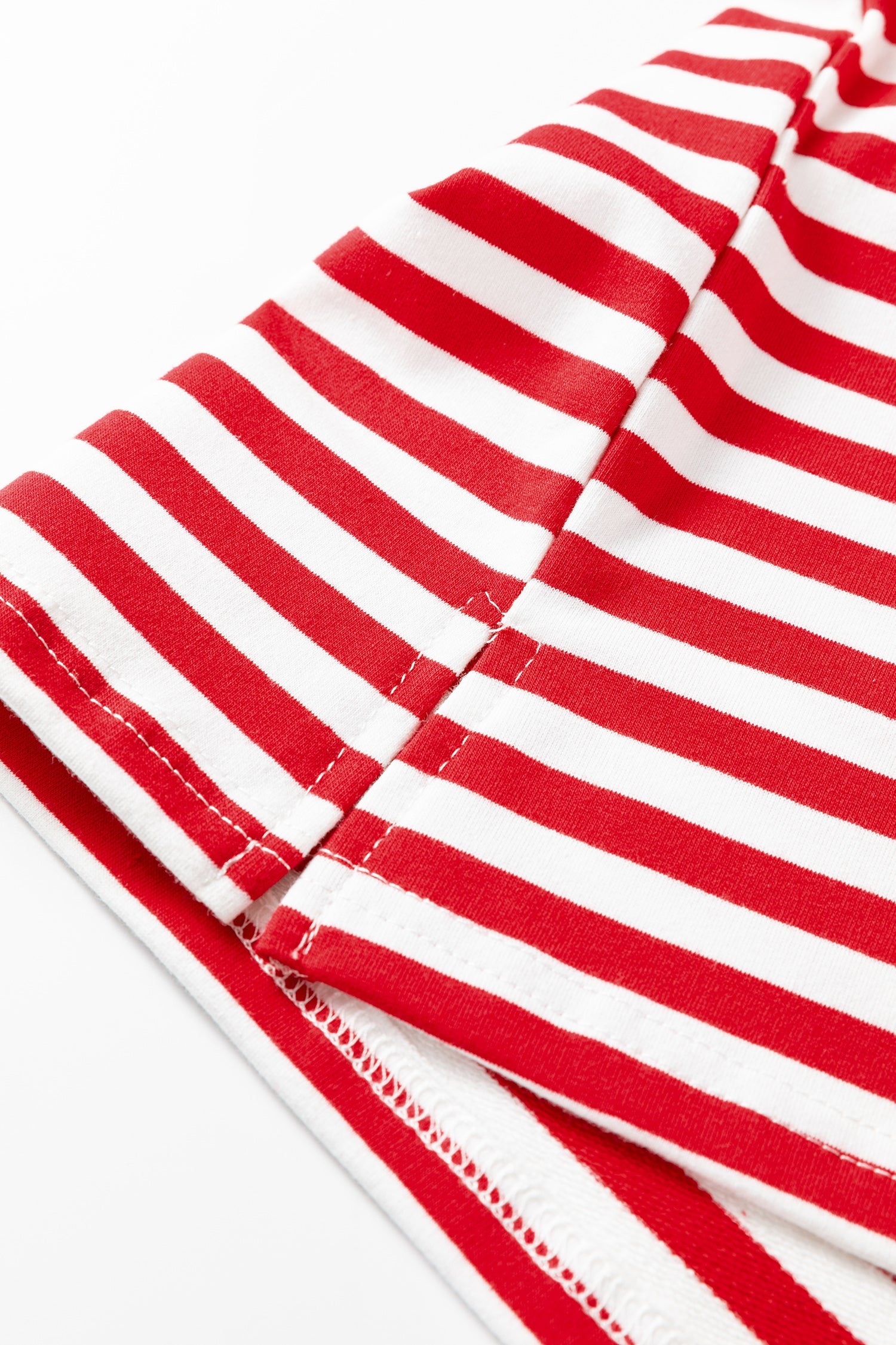 Red Stripe Drop Shoulder Long Sleeve Top Lounge Pants 2pcs Set - Loungewear & Sleepwear/Loungewear