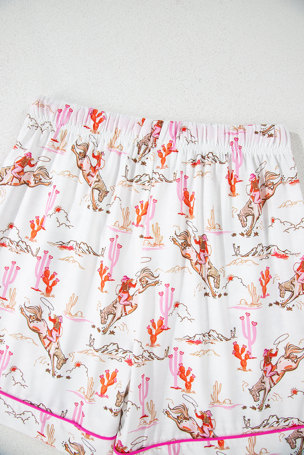 White Cowgirl Country Print Pyjamas Set eAura