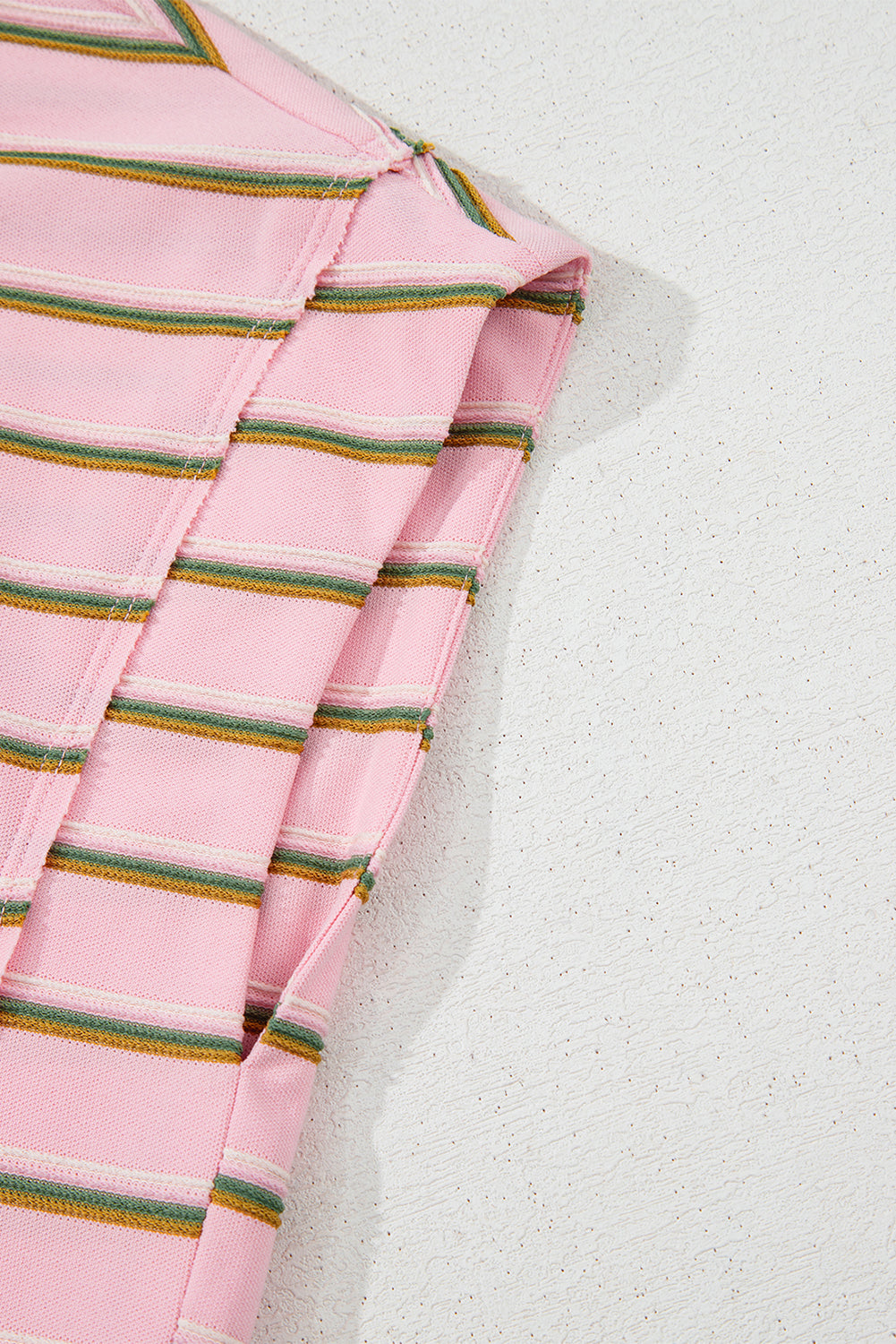 Pink Stripe Wide Short Sleeve Tee and Short Set Co-ord eAura