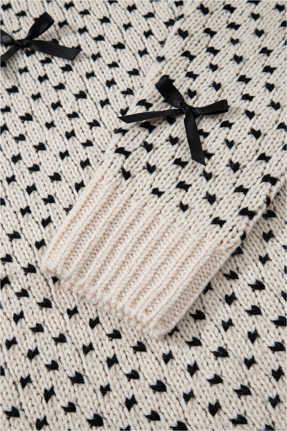 Bow Decor Ribbed Edge Sweater Dear-Lover Dropshipping