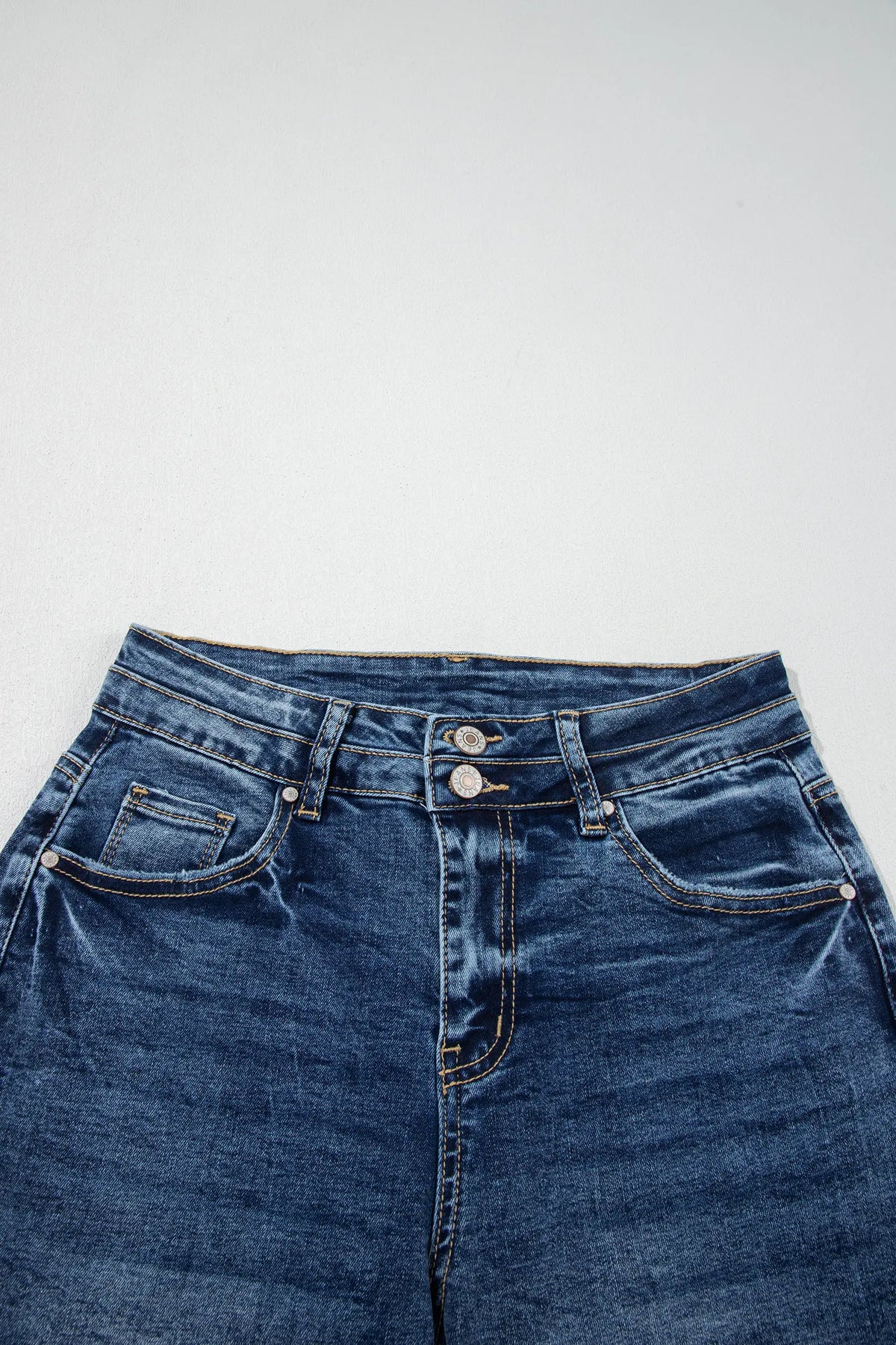 Acid Wash Pocket Detail Flare Jeans – Sail Blue
