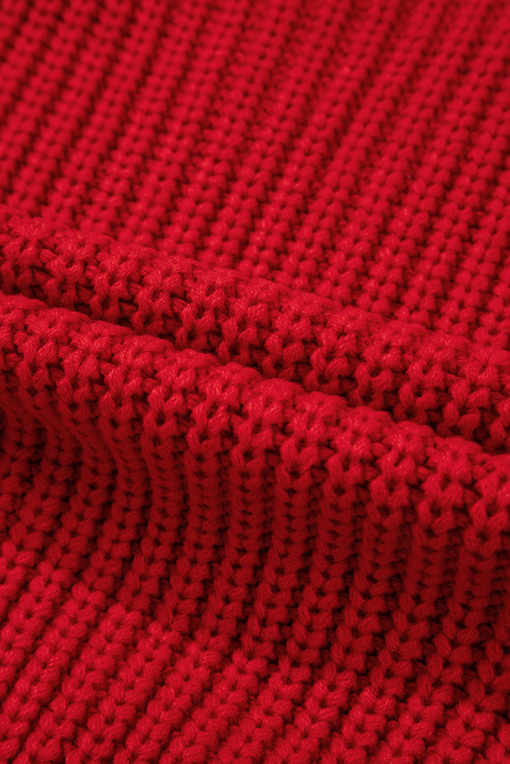 Fiery Red Solid Textured Knit Side Pockets Buttoned Sweater Vest eAura