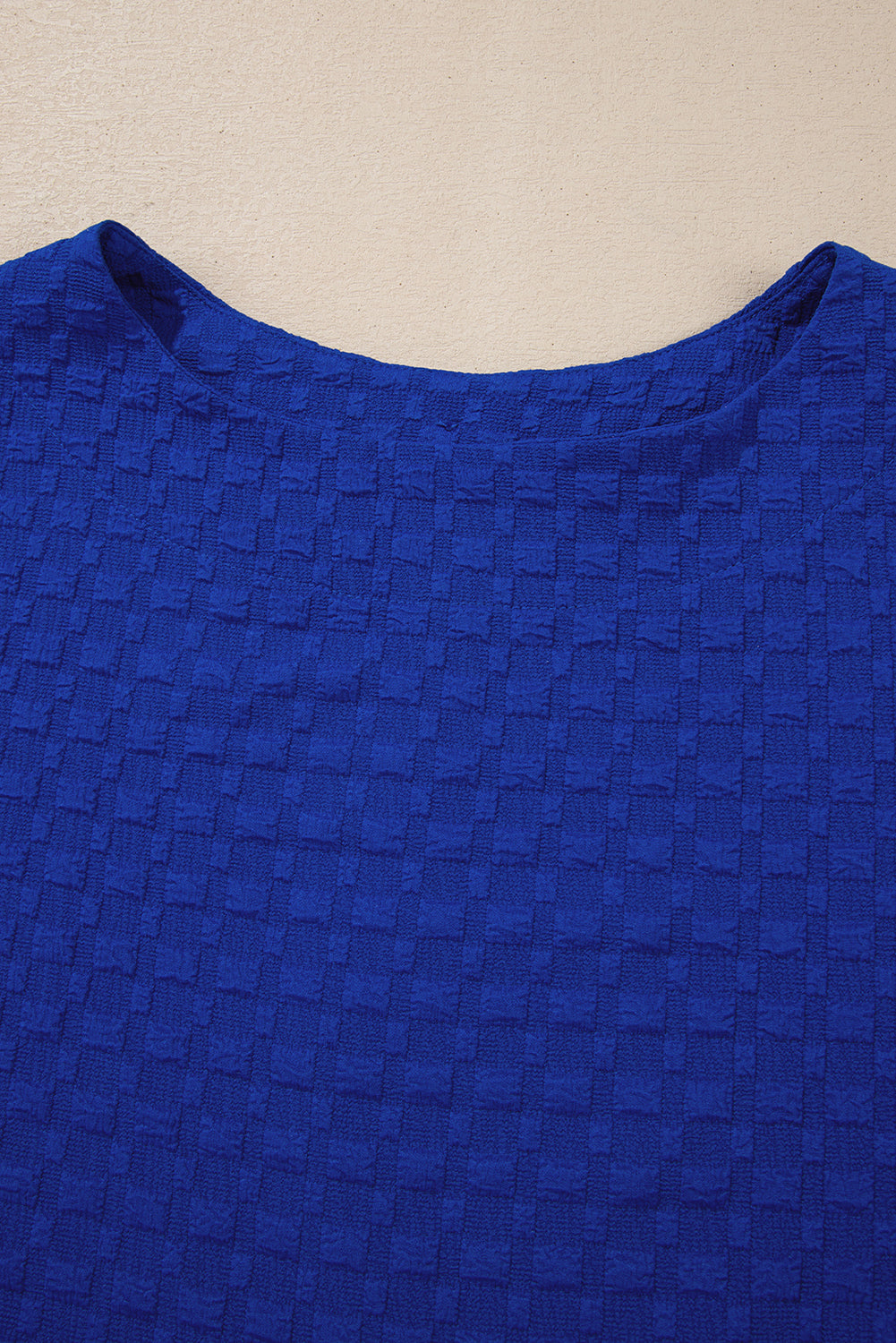 Sky Blue Jacquard Textured Buttoned Tee and Shorts Set eAura