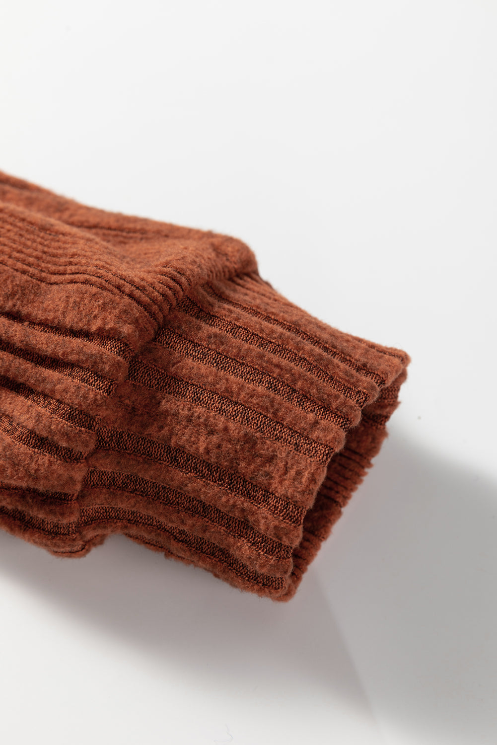 Plaid Patchwork Ribbed Drawstring Hooded Top - eAura