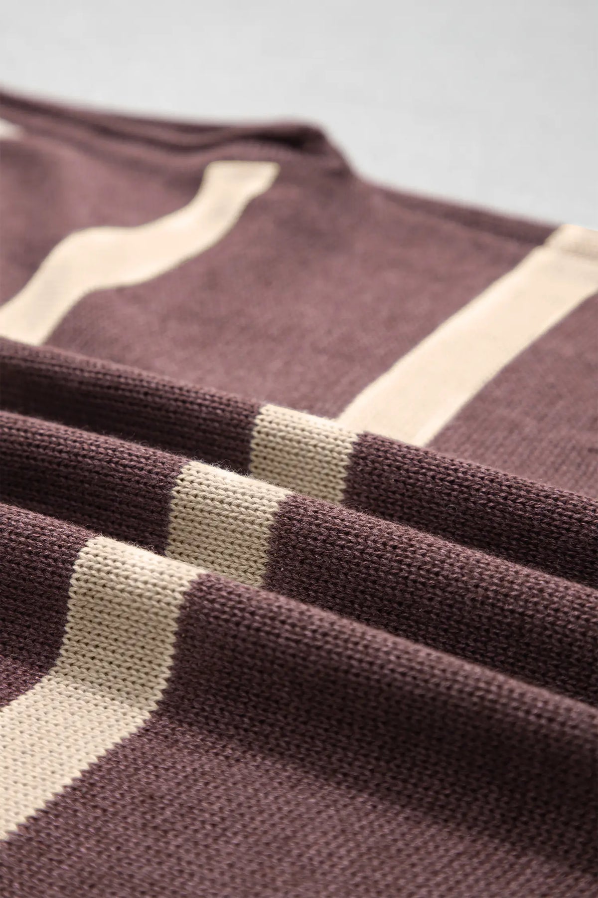 Knit Western Short Sleeve Sweater – Brown Stripe