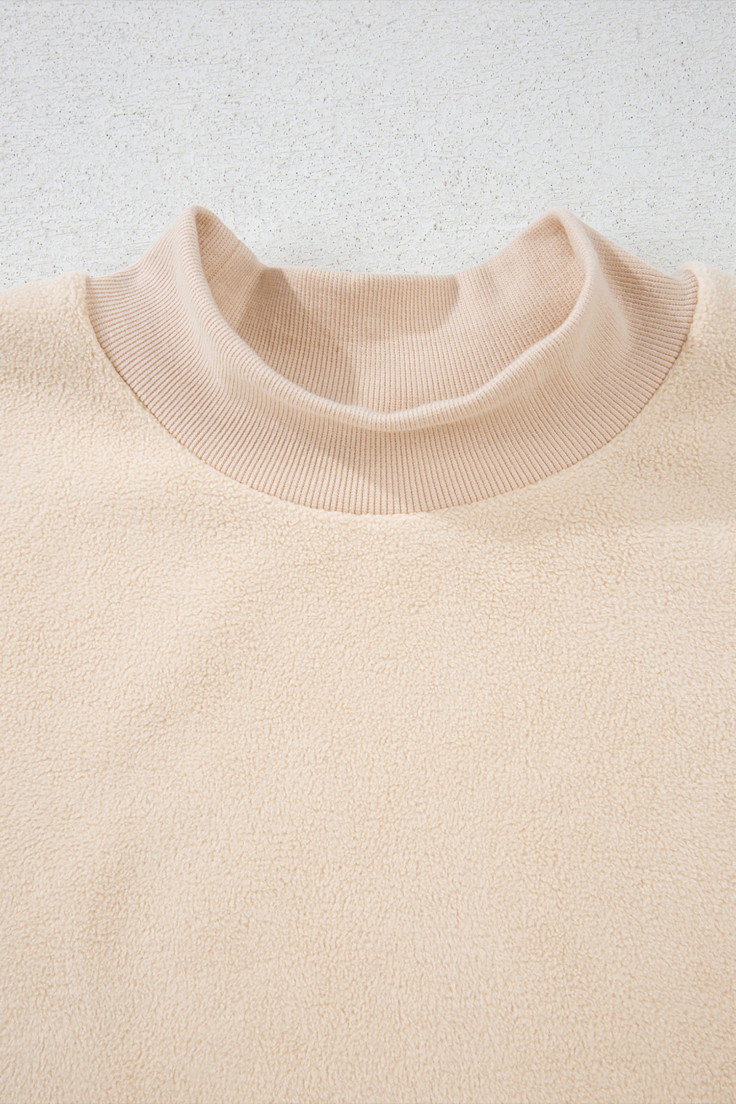 Carrot Oversize Drop Shoulder Reversible Mock Neck Sweatshirt – Orange