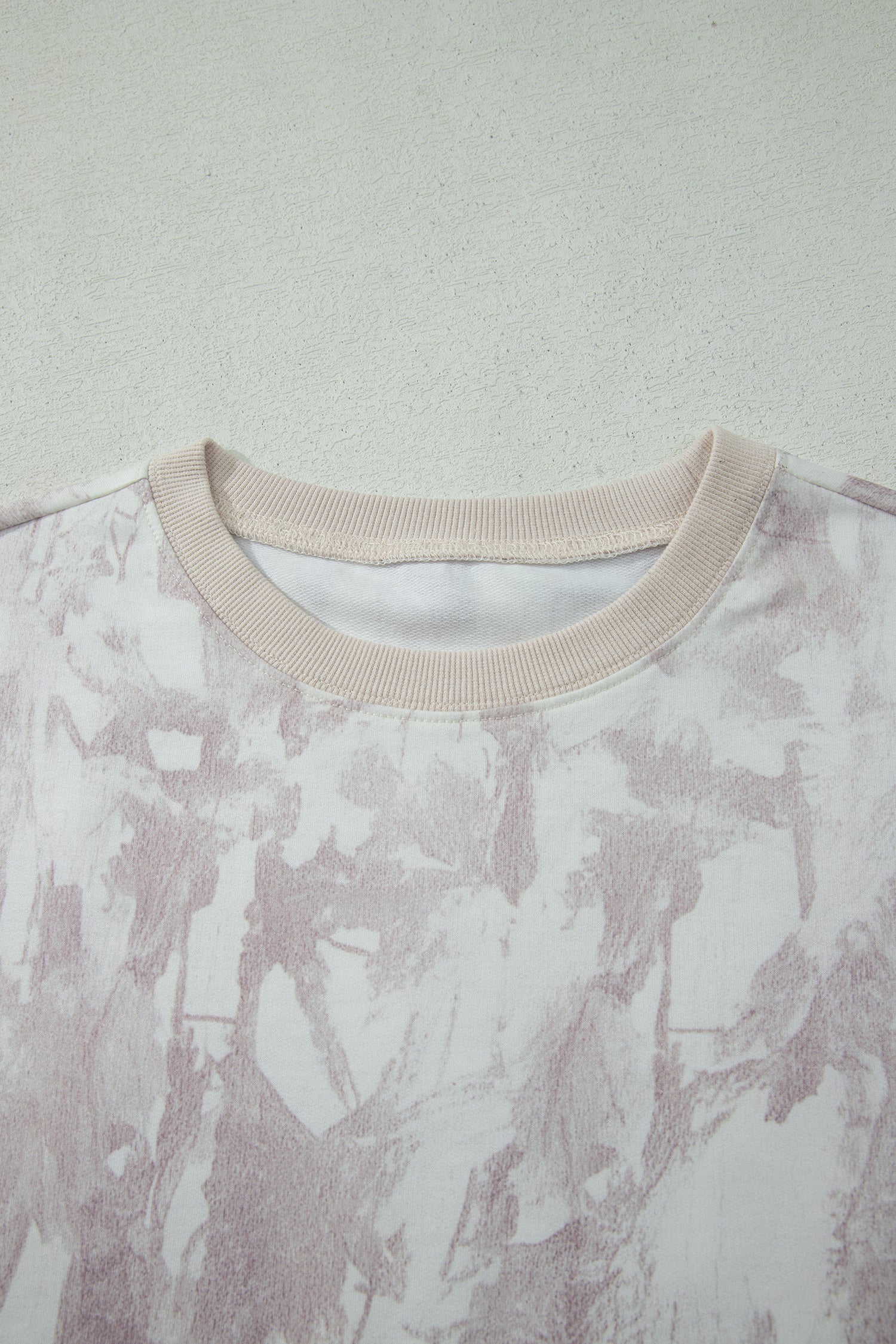 Gray Woodland Camo Print Raw Edge Cropped Top & Skirt Set