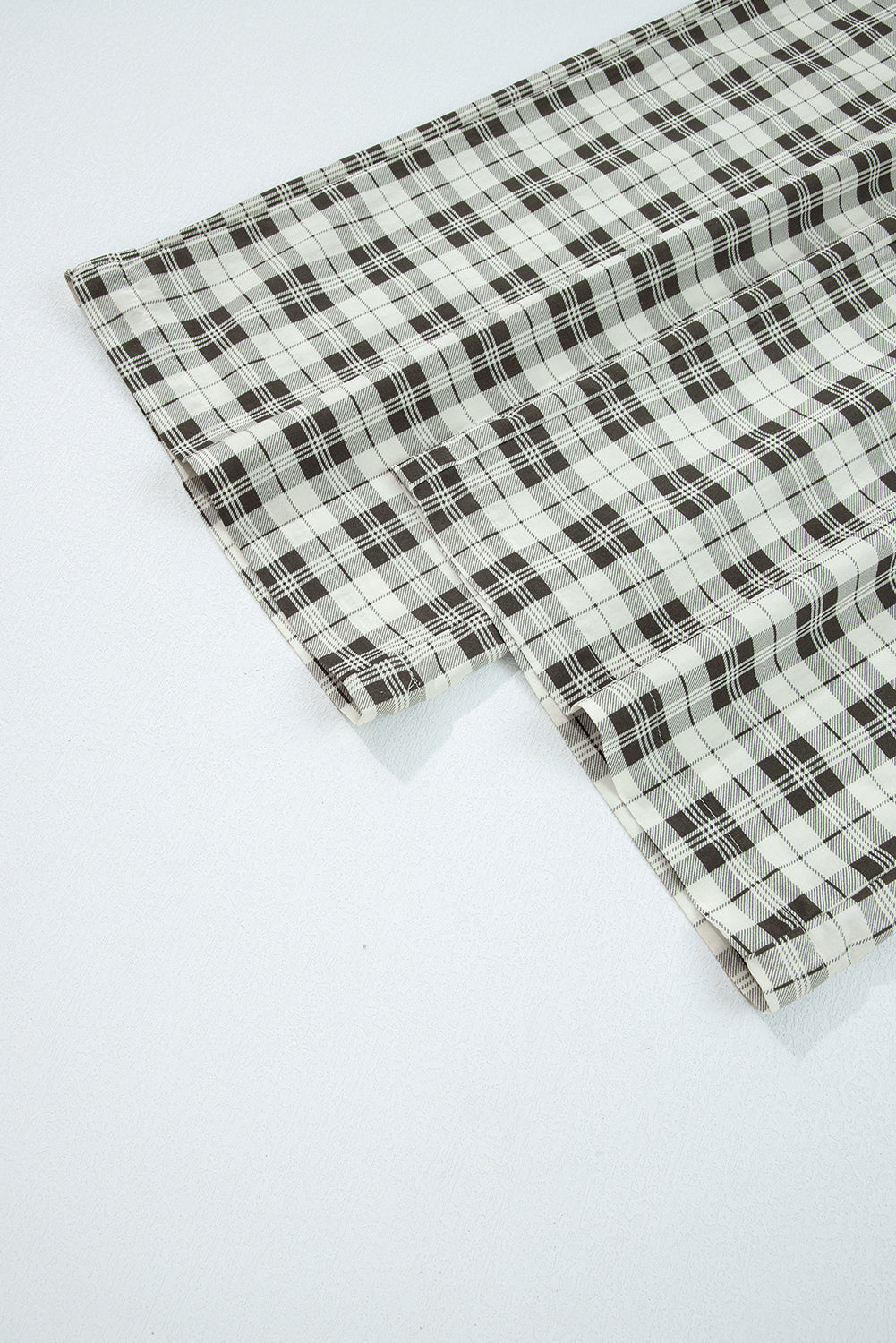 Plaid Wide Leg Casual Pants - eAura