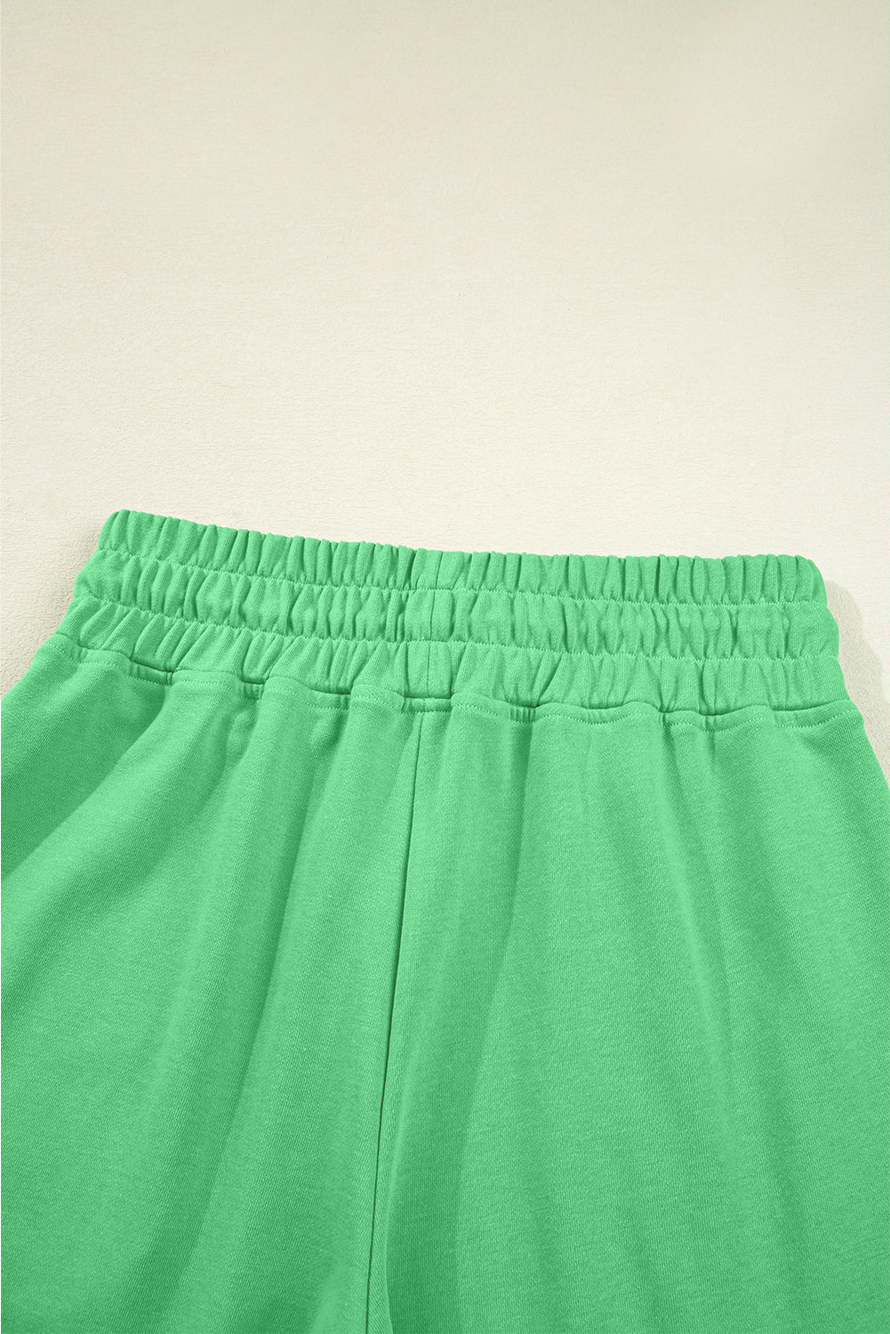 Drop Shoulder Puff Sleeve Crop Pullover and Drawstring Wide Leg Trousers Co-ord Set eAura