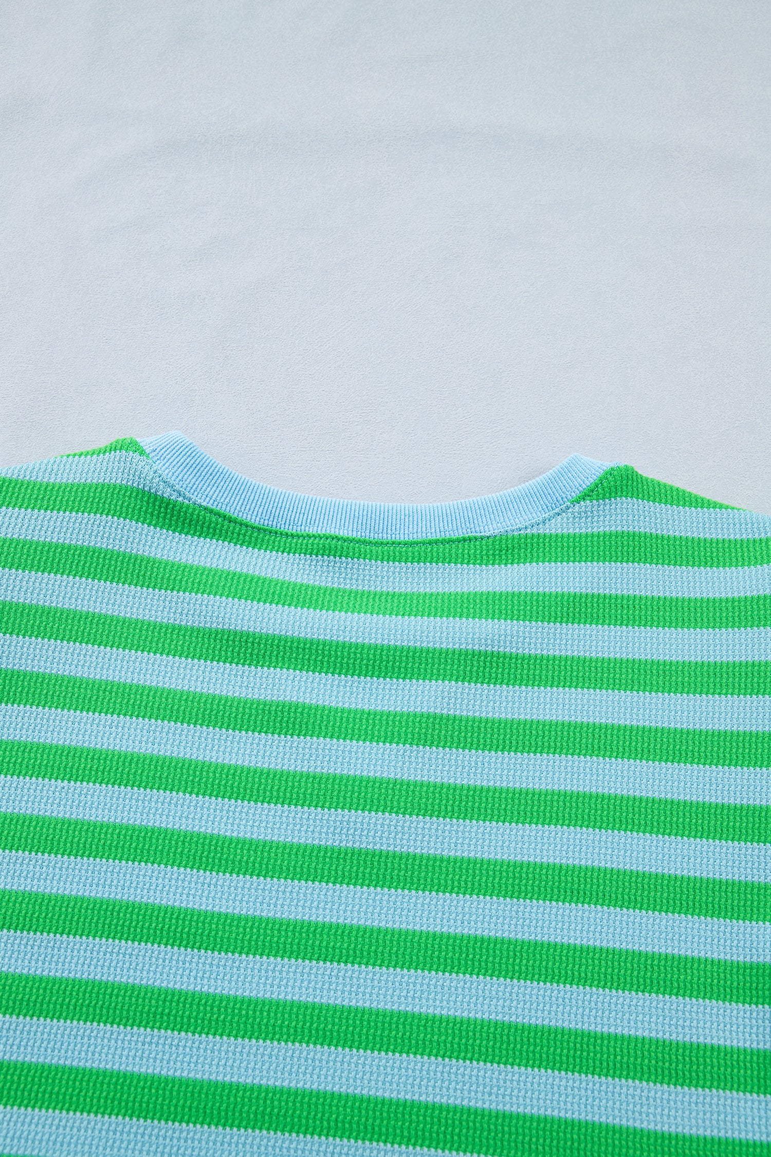 Puff Short Sleeve T Shirt Matching Shorts Set – Green Stripe