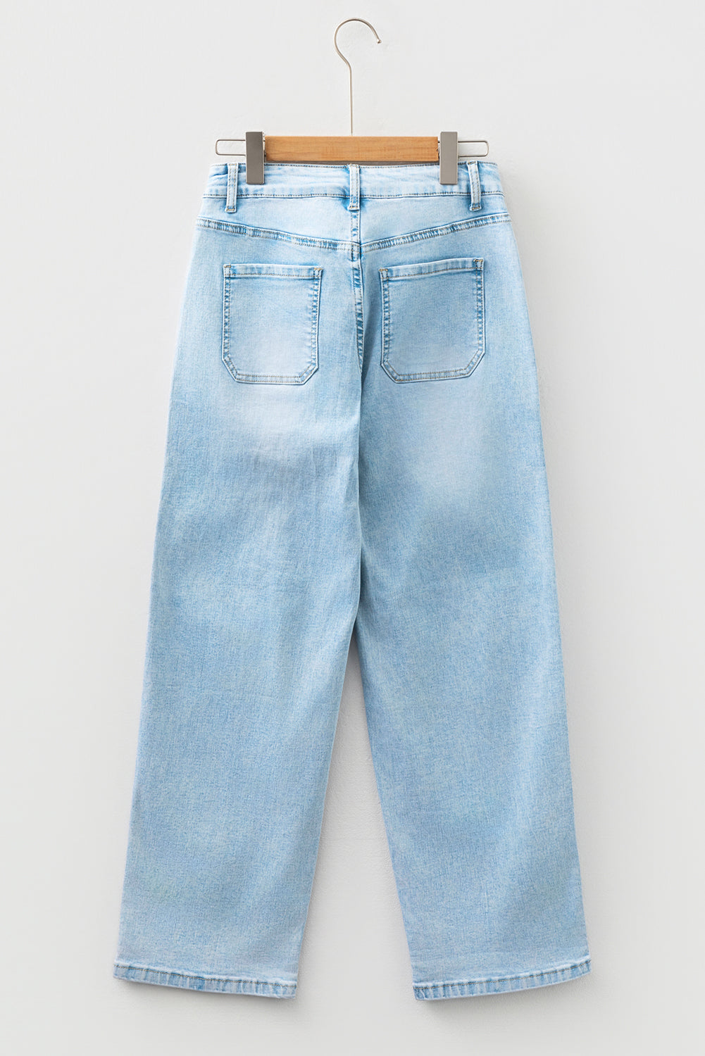 Exposed Stitch Detail Drawstring Barrel Jeans - eAura