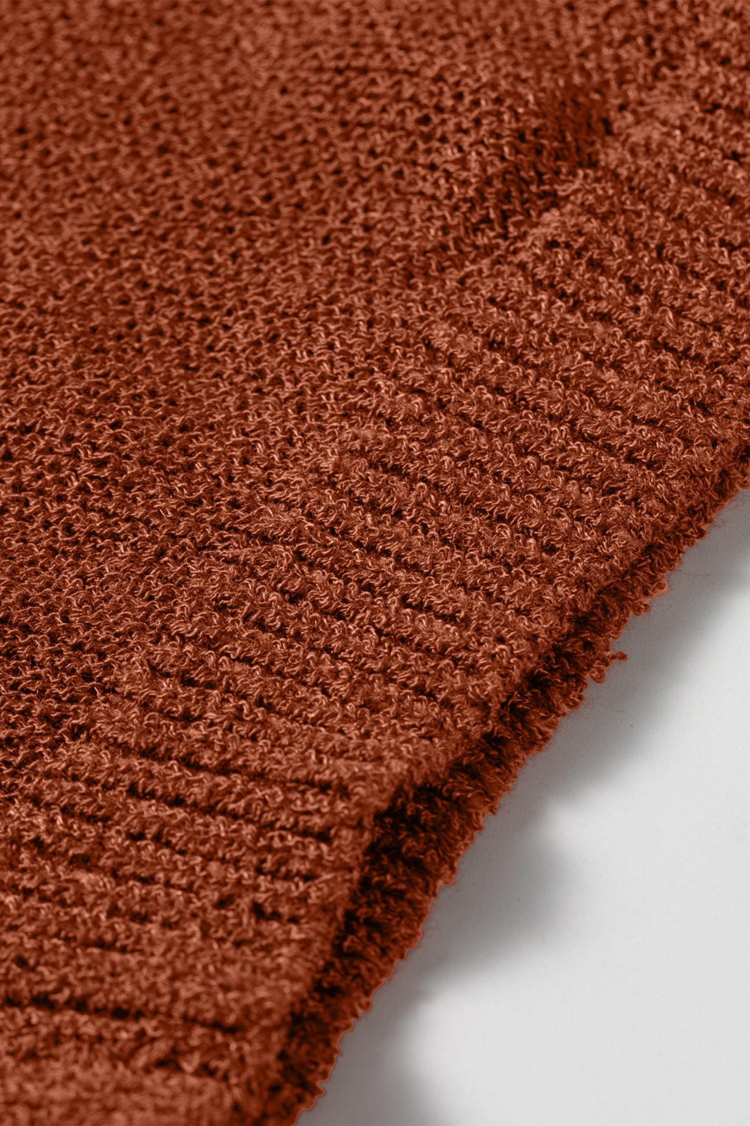 Coffee Ribbed Knit Round Neck Short Sleeve Sweater – Brown