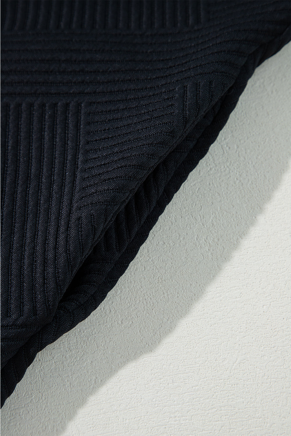 Textured Long Sleeve Shift Dress - Dresses/Mini Dresses