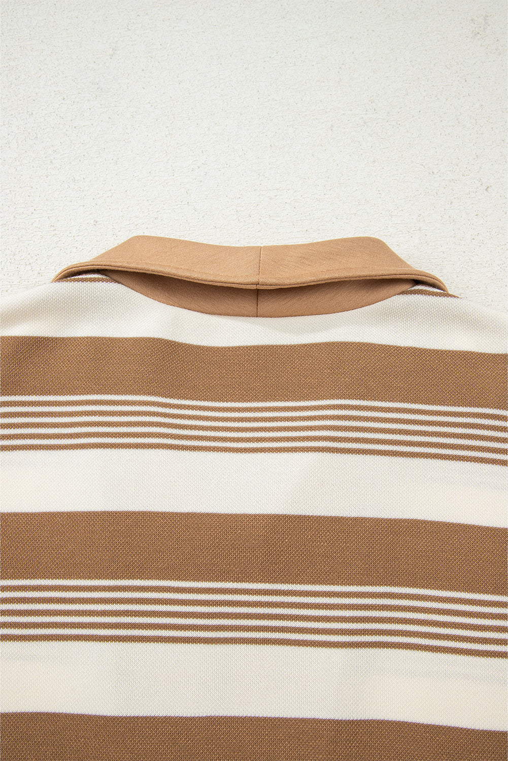 Stripe Zip Collar Sweatshirt - eAura