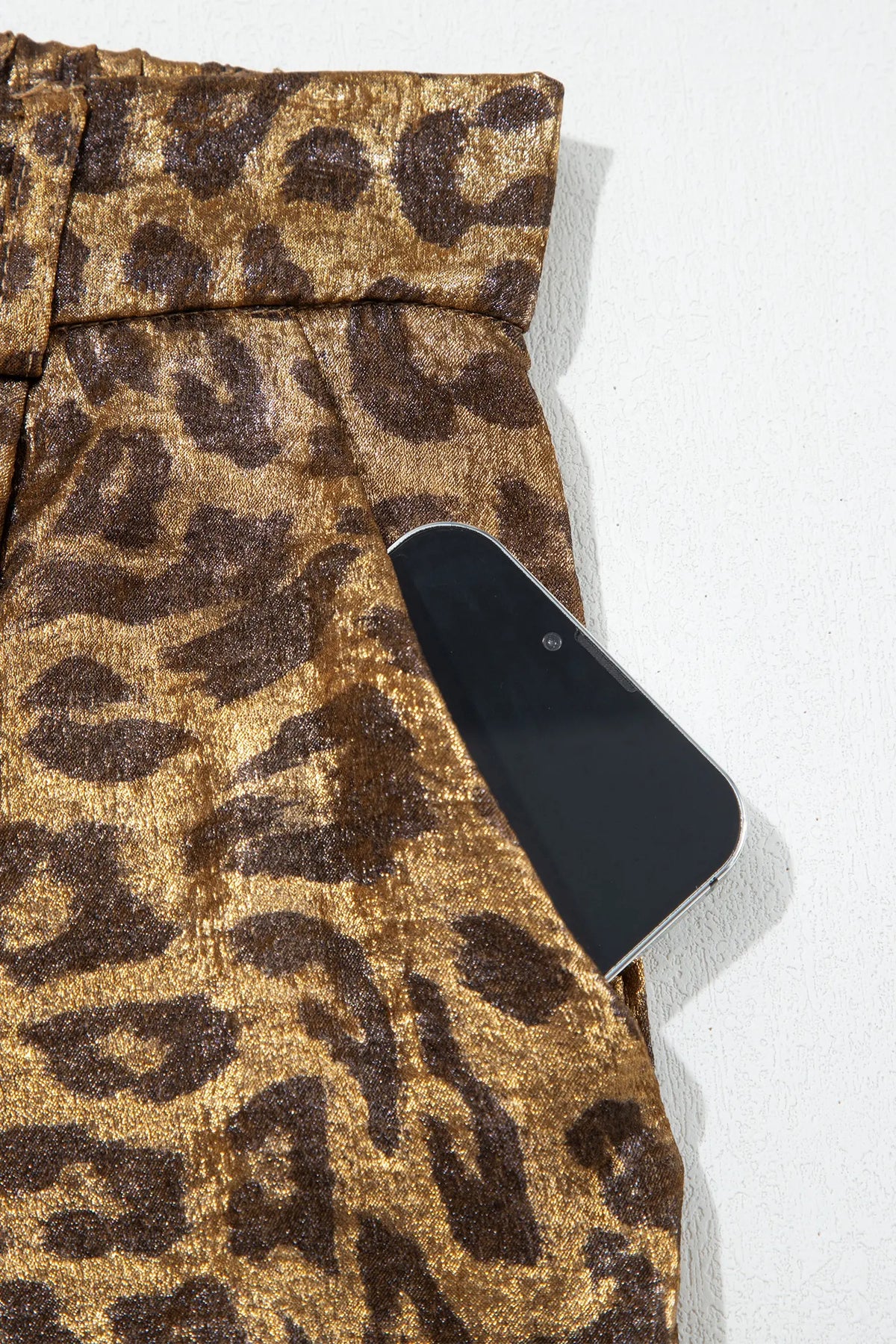 Leopard Print Western Style Wide Leg Full Length Pants – Multicolour