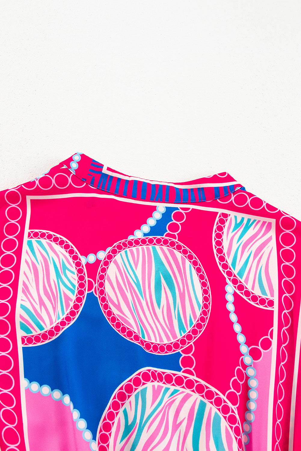 Rose Boho Abstract Printed Puff Sleeve Drawstring Waist Ruffled Mini Dress Beagle Boutique Fashion Outlet