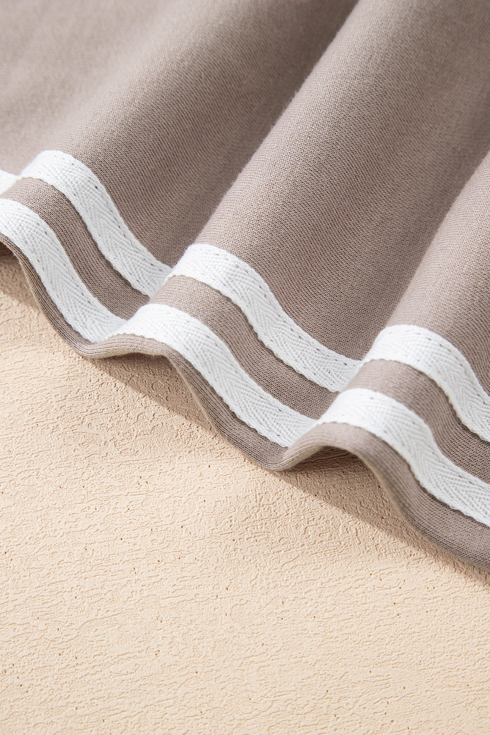 Varsity Striped Detail Crewneck Pullover Elastic Sweatpants 2pcs Co-ord - eAura