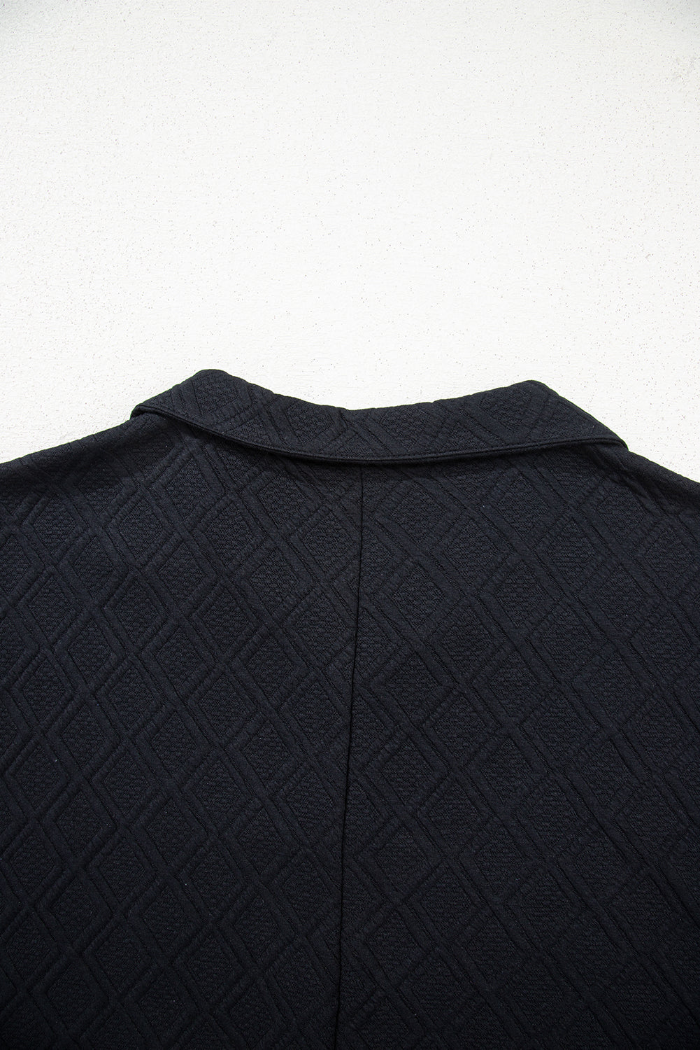 Black Striped Collared Zip up Textured Skirt Co-ord Set eAura
