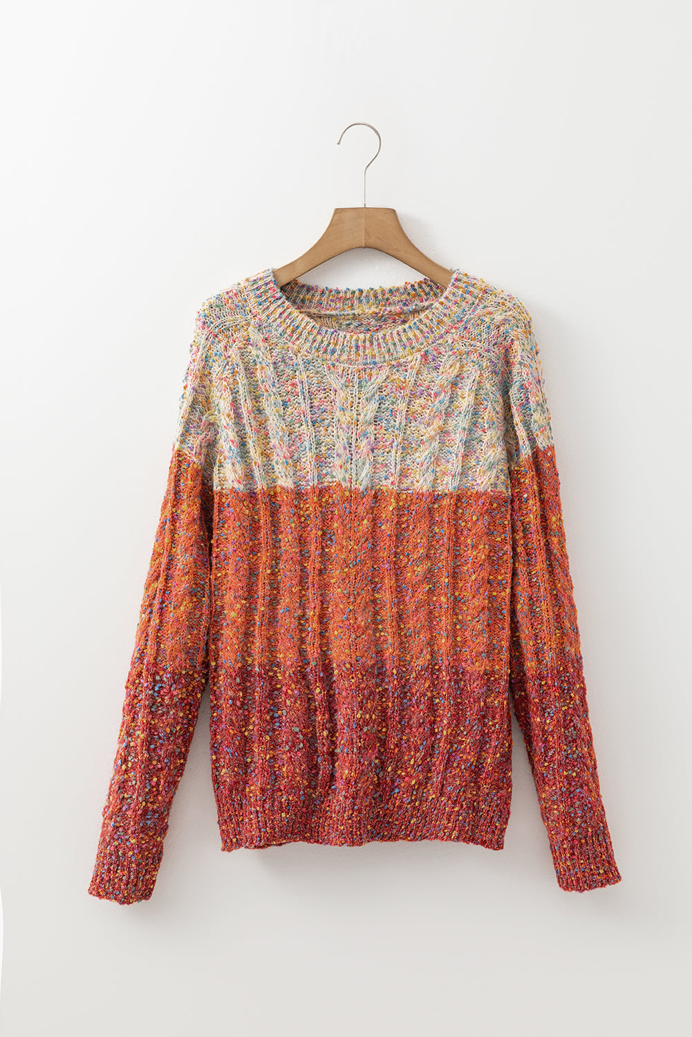 Multicolour Colourful Confetti Wool Ball Knitted Sweater eAura