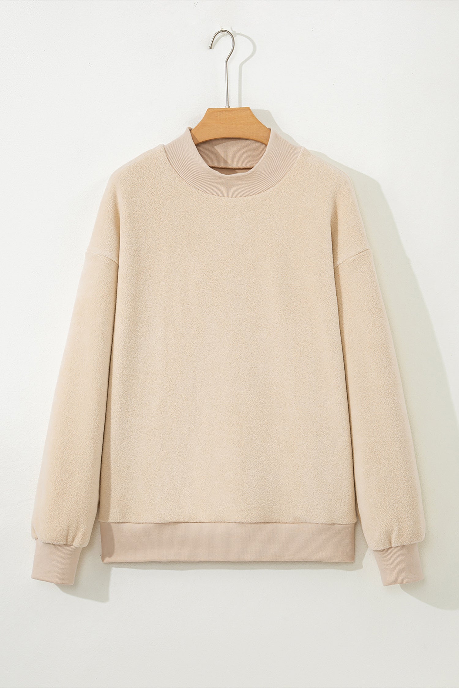 Carrot Oversize Drop Shoulder Reversible Mock Neck Sweatshirt – Orange