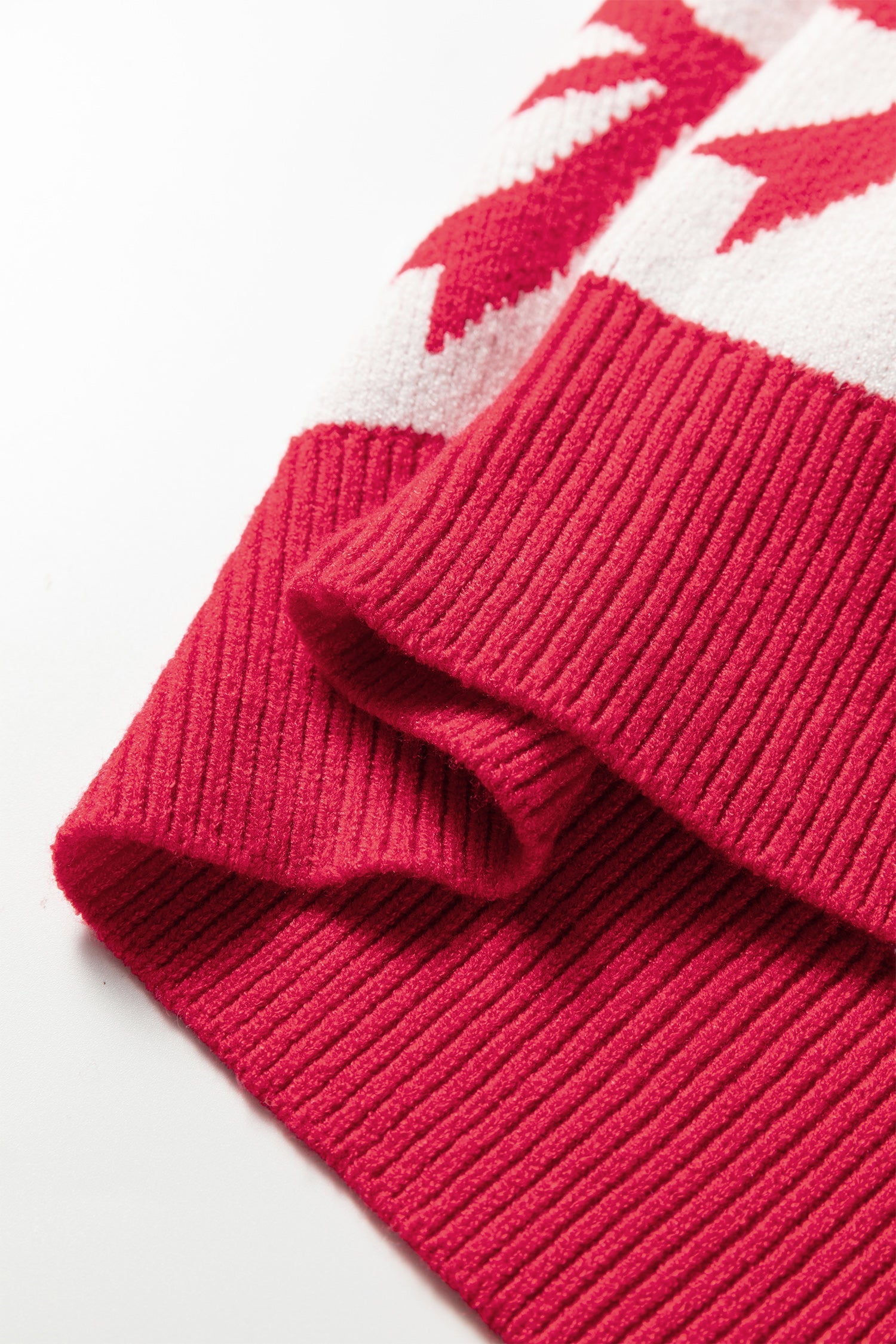 Black Bow Print 2-tone Rhombus Knit Loose Sweater - eAura