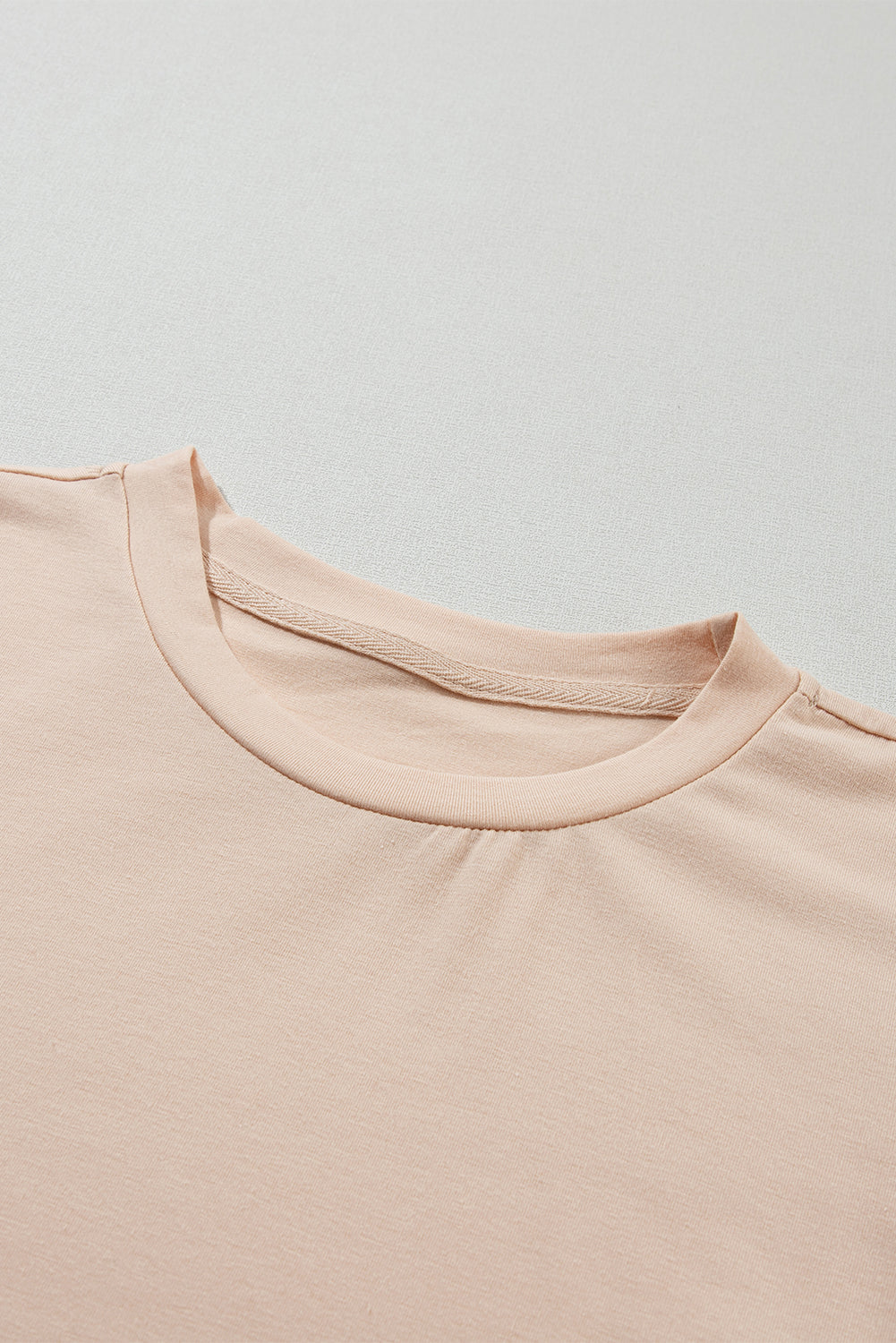 Casual Plain Crew Neck Tee T-Shirt