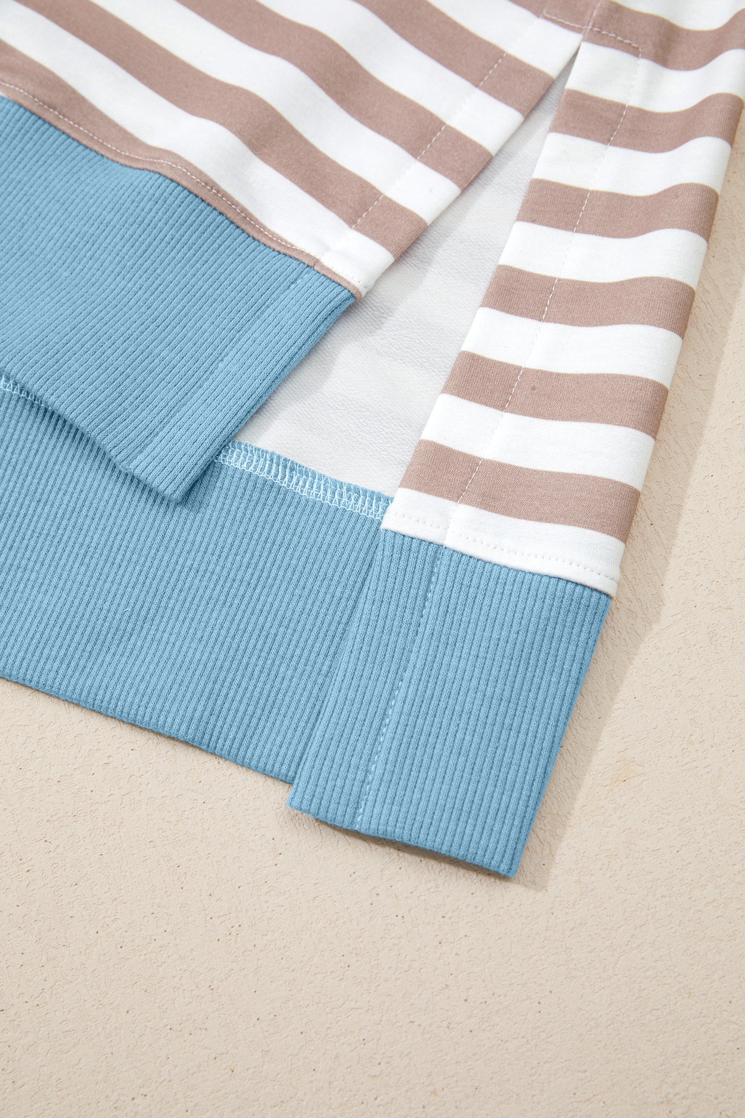 Stripe Oversized Pullover Co-ord Shorts Set - eAura